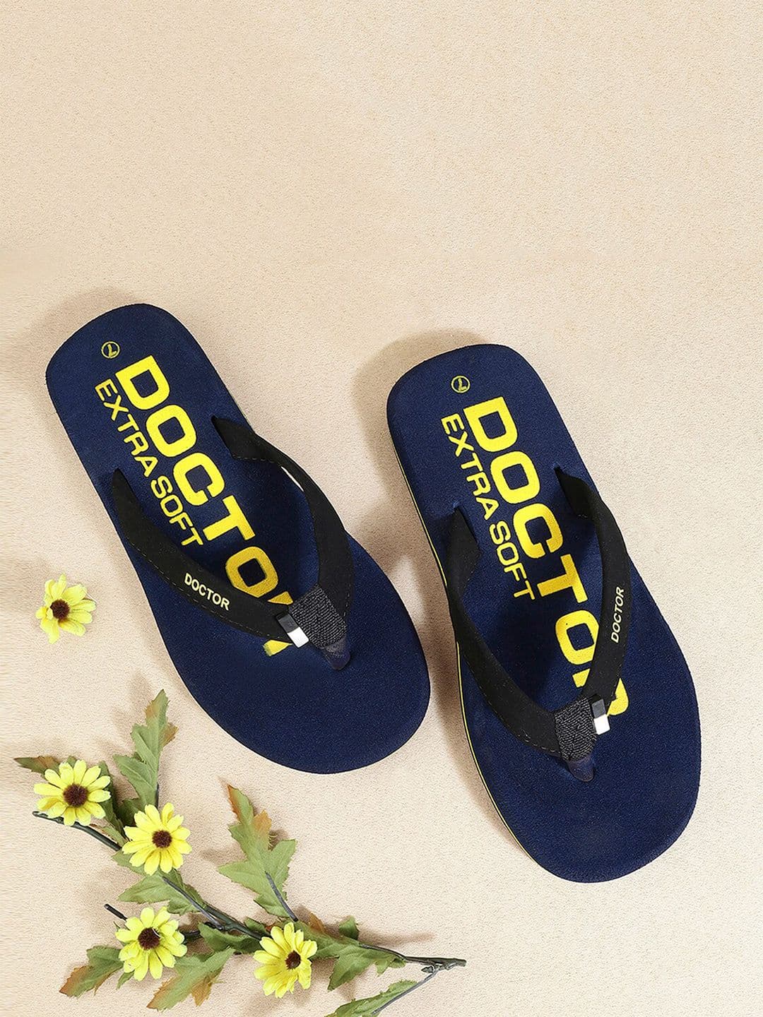 DOCTOR EXTRA SOFT Men Printed Orthopedic Non-Slip Thong Flip-Flops - view 1