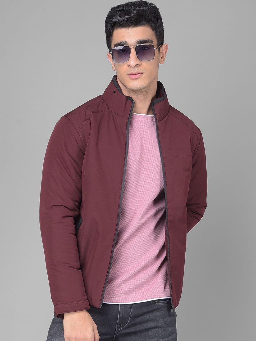 Crimsoune Club Mock Collar Bomber Jacket - view 1