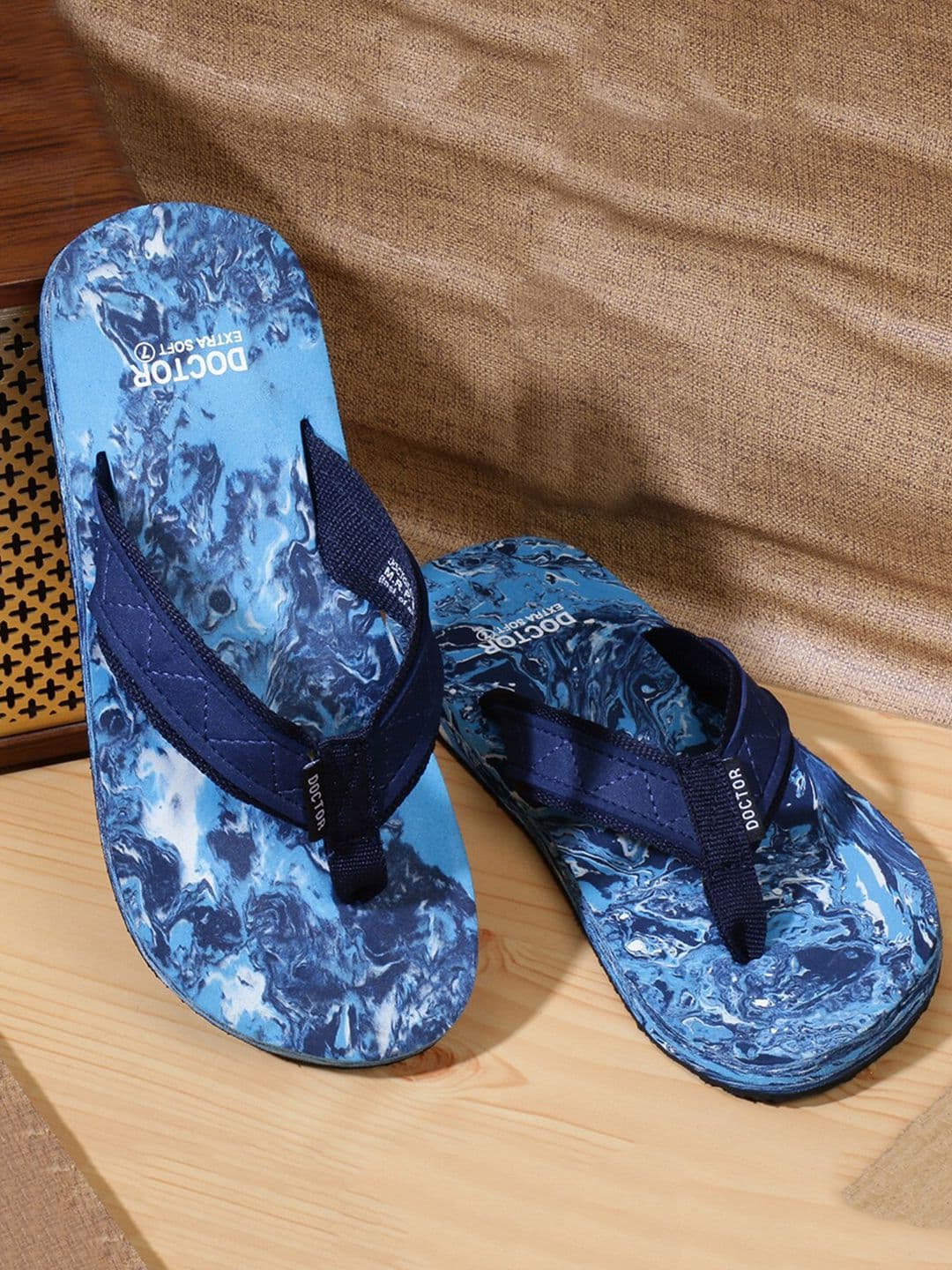 DOCTOR EXTRA SOFT Men Camouflage Printed Orthopedic Thong Flip-Flops - view 1