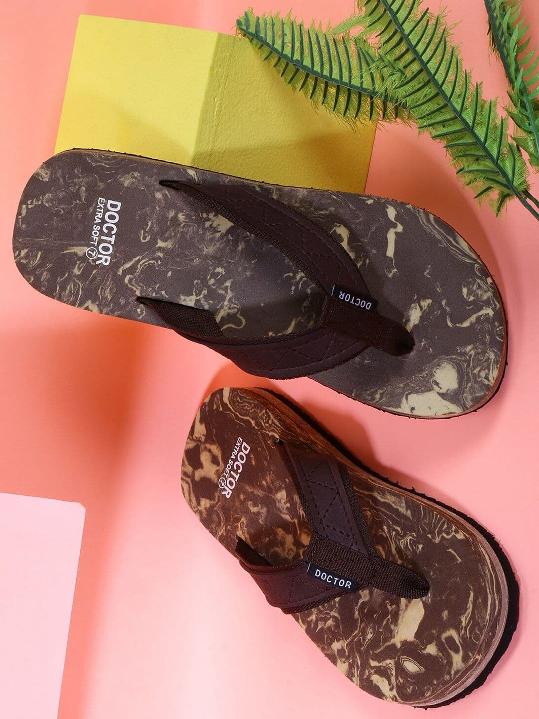 DOCTOR EXTRA SOFT Men Camouflage Printed Orthopedic Thong Flip-Flops - view 1