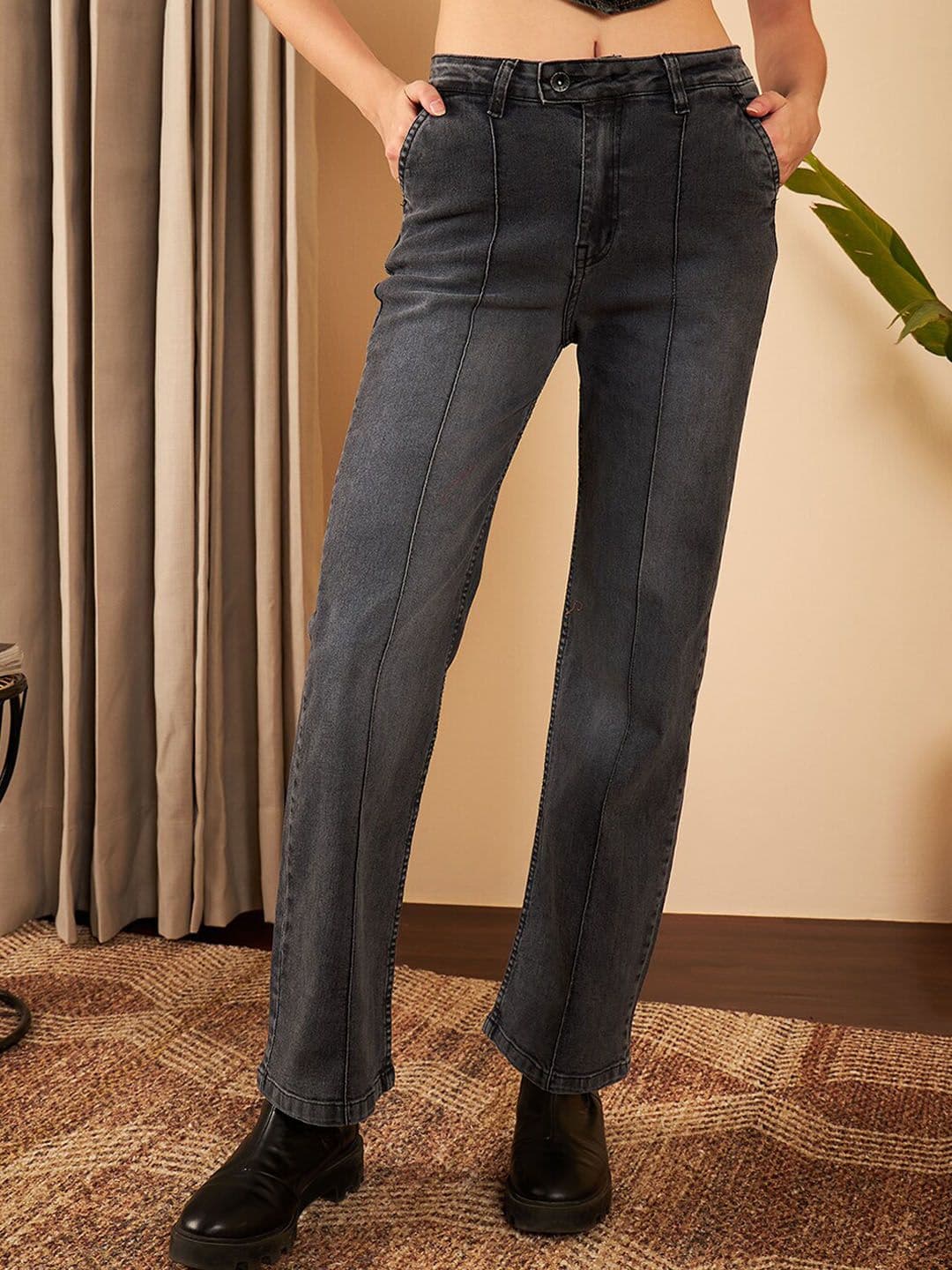 STREET 9 Women Straight Fit High-Rise Clean Look Light Fade Stretchable Jeans - view 1