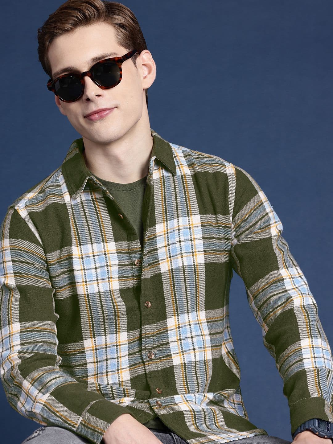 Mast & Harbour Men Regular Fit Checked Casual Shirt - view 1