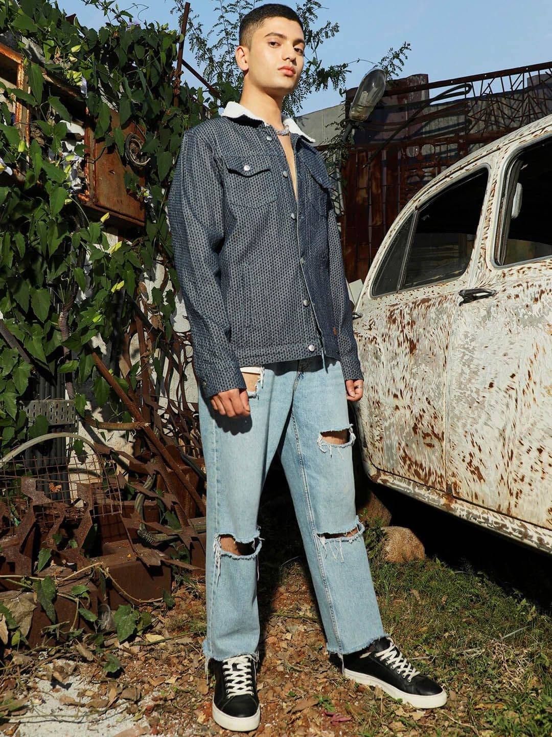 CAHOOT Self Design Windcheater Outdoor Denim Jacket - view 1