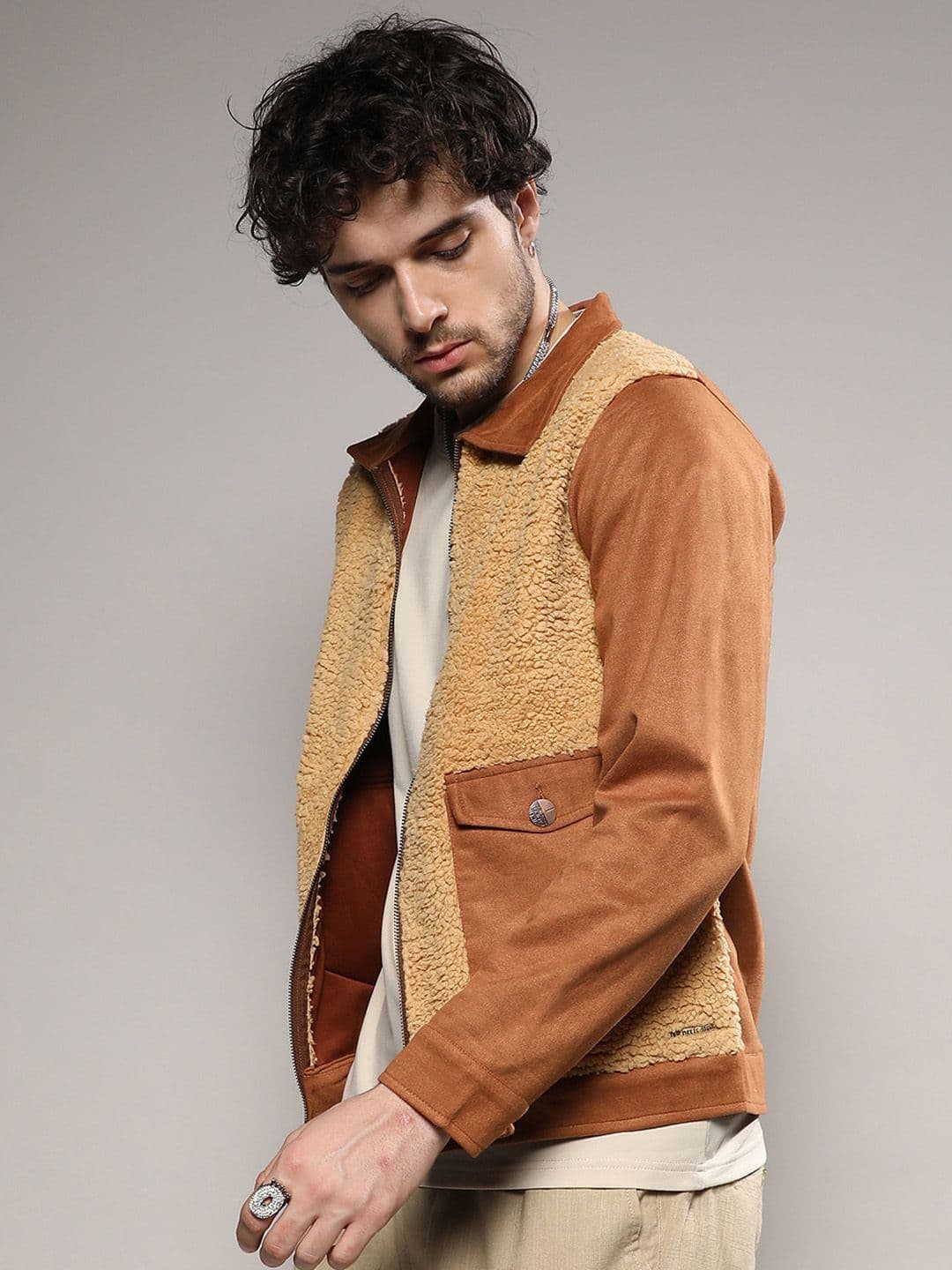 CAHOOT Colourblocked Windcheater Faux Fur Trim Outdoor Tailored Jacket - view 1