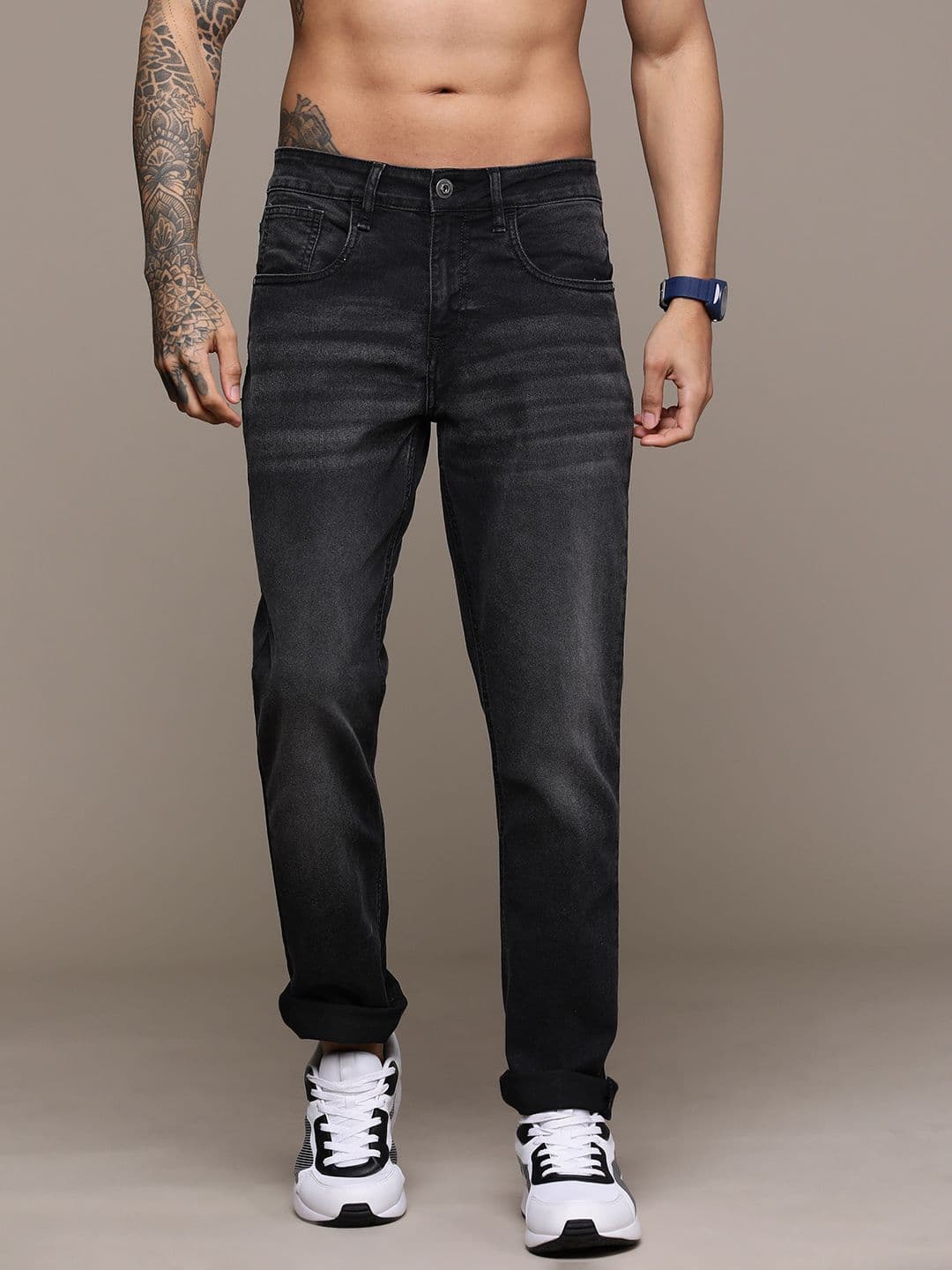 The Roadster Lifestyle Co. Men Slim Fit Light Fade Stretchable Jeans - view 1