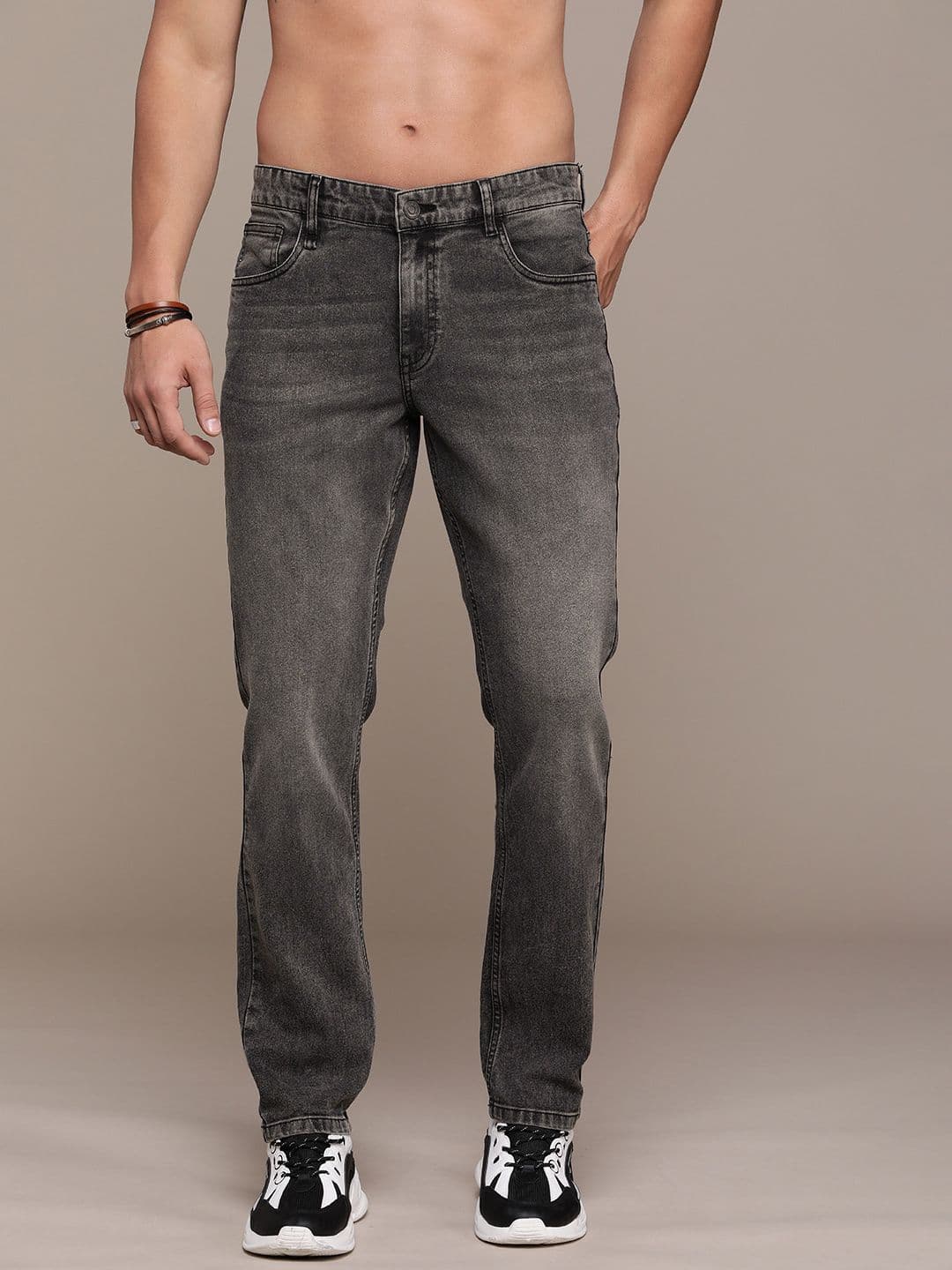 The Roadster Life Co. Men Slim Fit Light Fade Stretchable Jeans - view 1