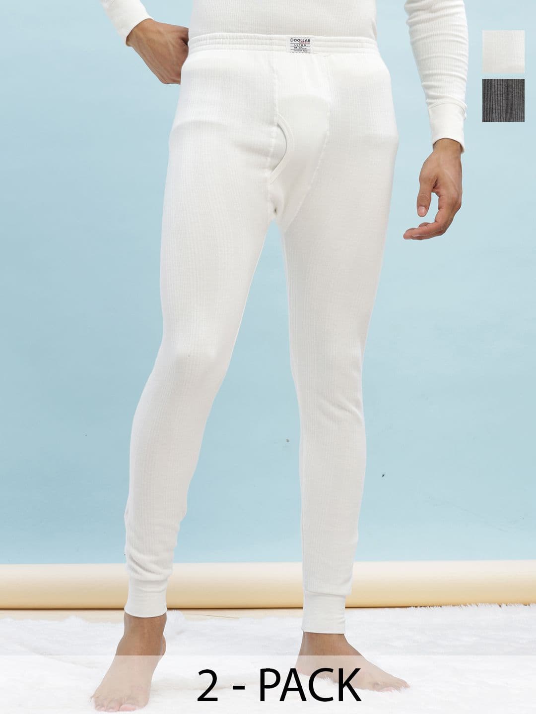 Dollar Ultra Men Pack Of 2 Cotton Thermal Bottoms - view 1