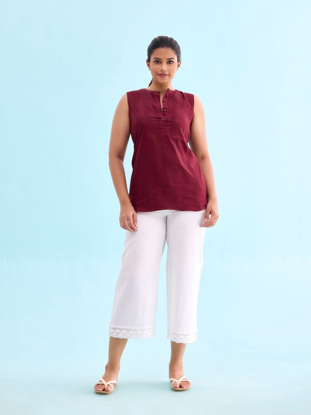 Go Colors Women Plus Size Mid-Rise Palazzos - view 1