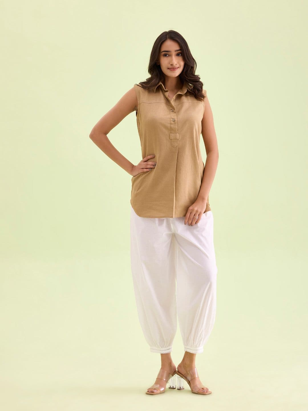 Go Colors Women Pure Cotton Loose-Fit Cropped Salwar - view 1