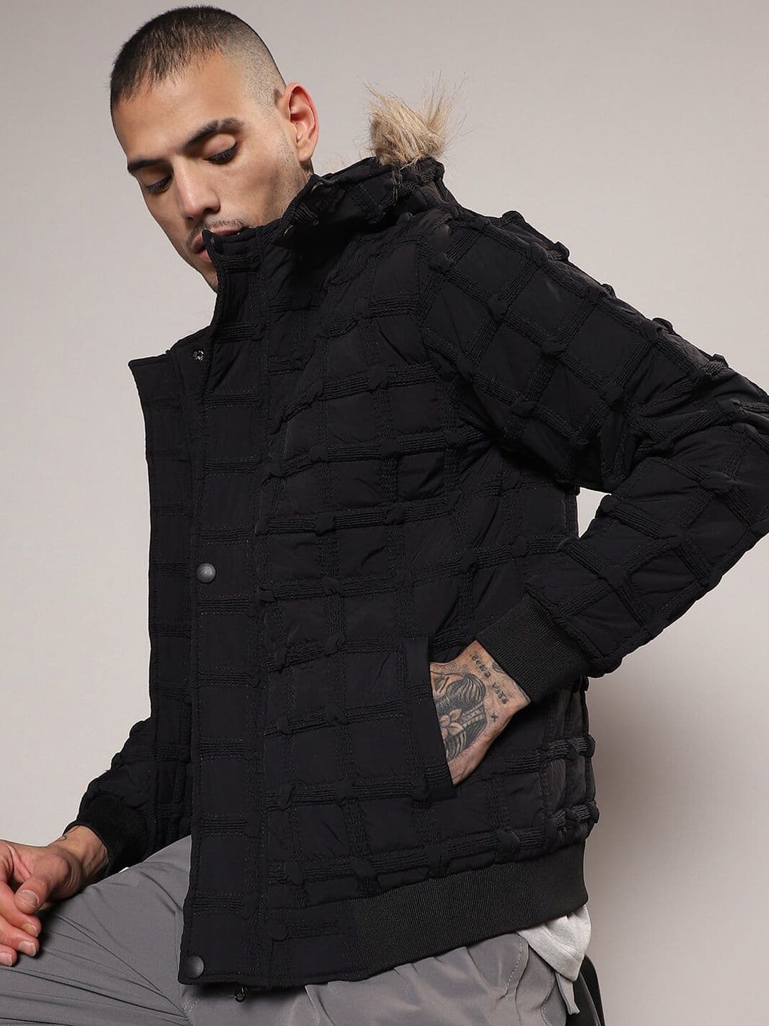 CAHOOT Self-Design Hooded Windcheater Puffer Jacket - view 1