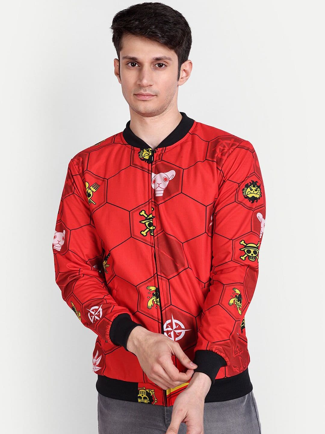 Fans Army One Piece Printed Stand Collar Bomber Jacket - view 1
