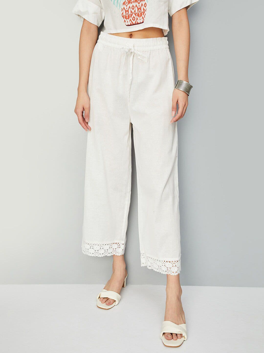 max Straight Fit Cotton Palazzos - view 1