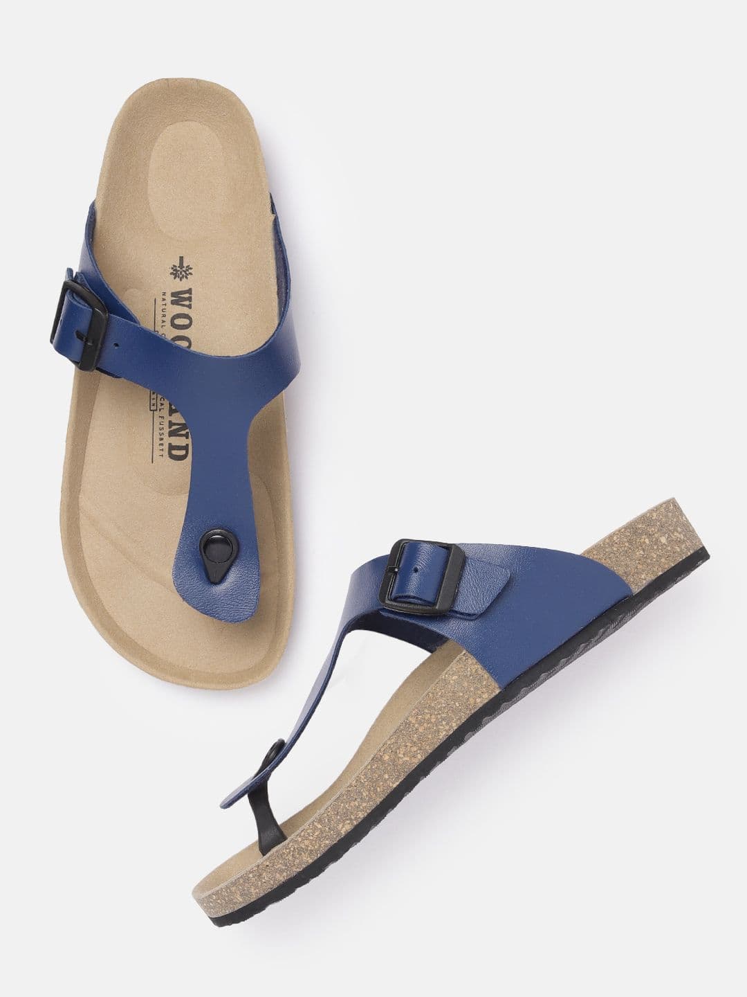 Woodland Men T-Strap Comfort Sandals with Buckle Detail - view 1
