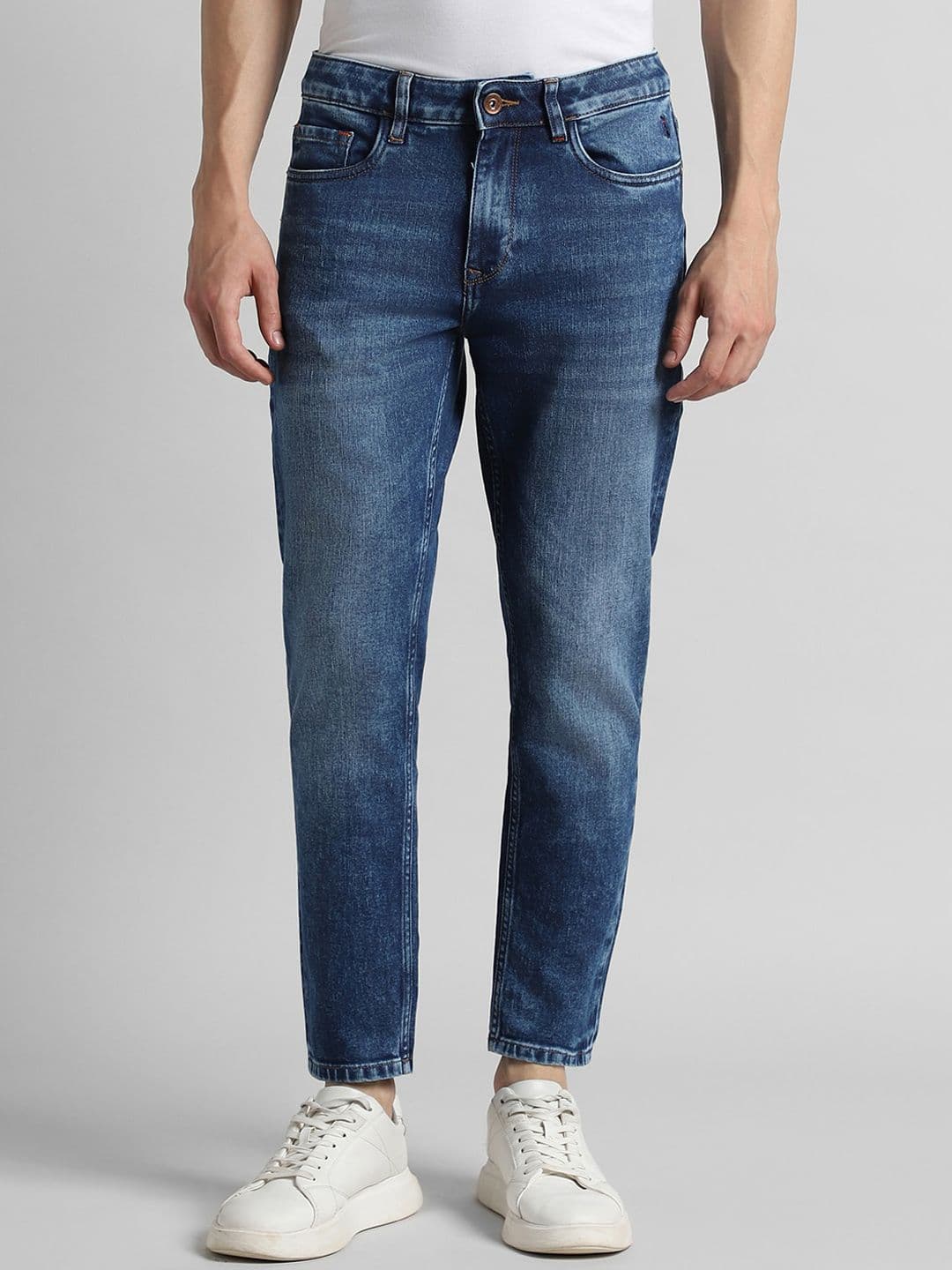 SIMON CARTER LONDON Men Mid Rise Clean Look Heavy Fade Jeans - view 1