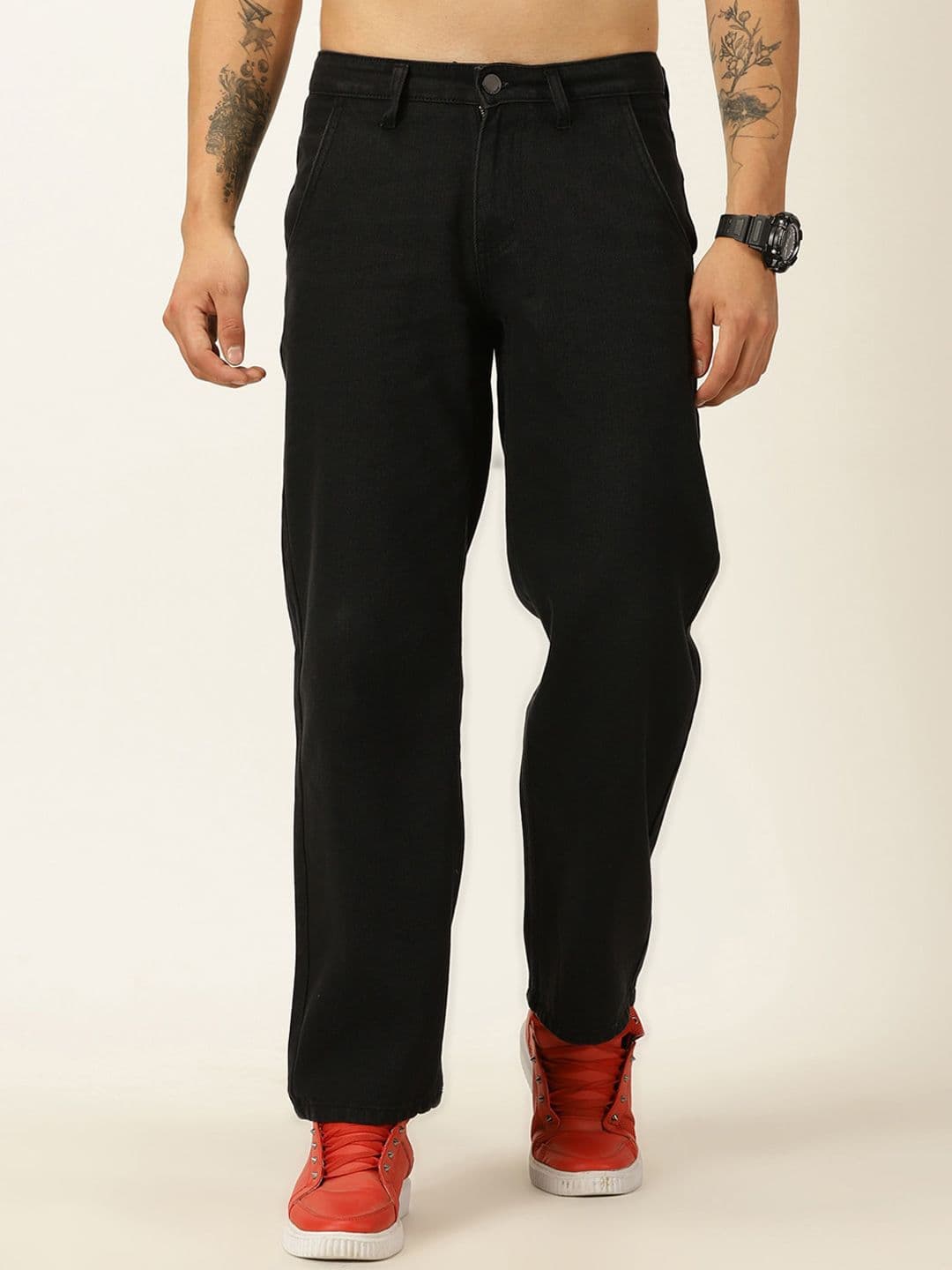 HERE&NOW Men Black Comfort Stretchable Jeans - view 1