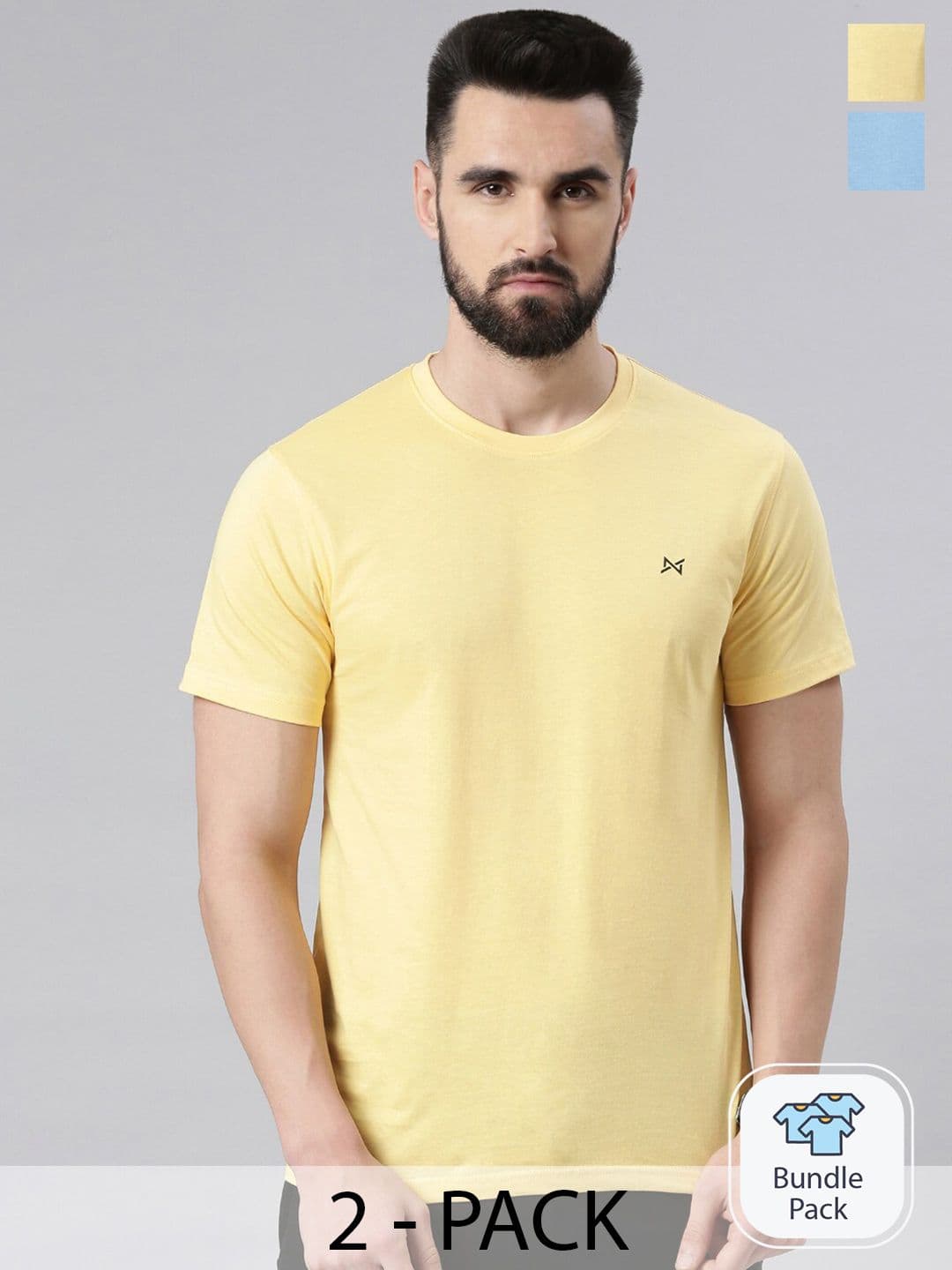 Force NXT Men's Super Combed Cotton Solid Round Neck T-Shirt - view 1