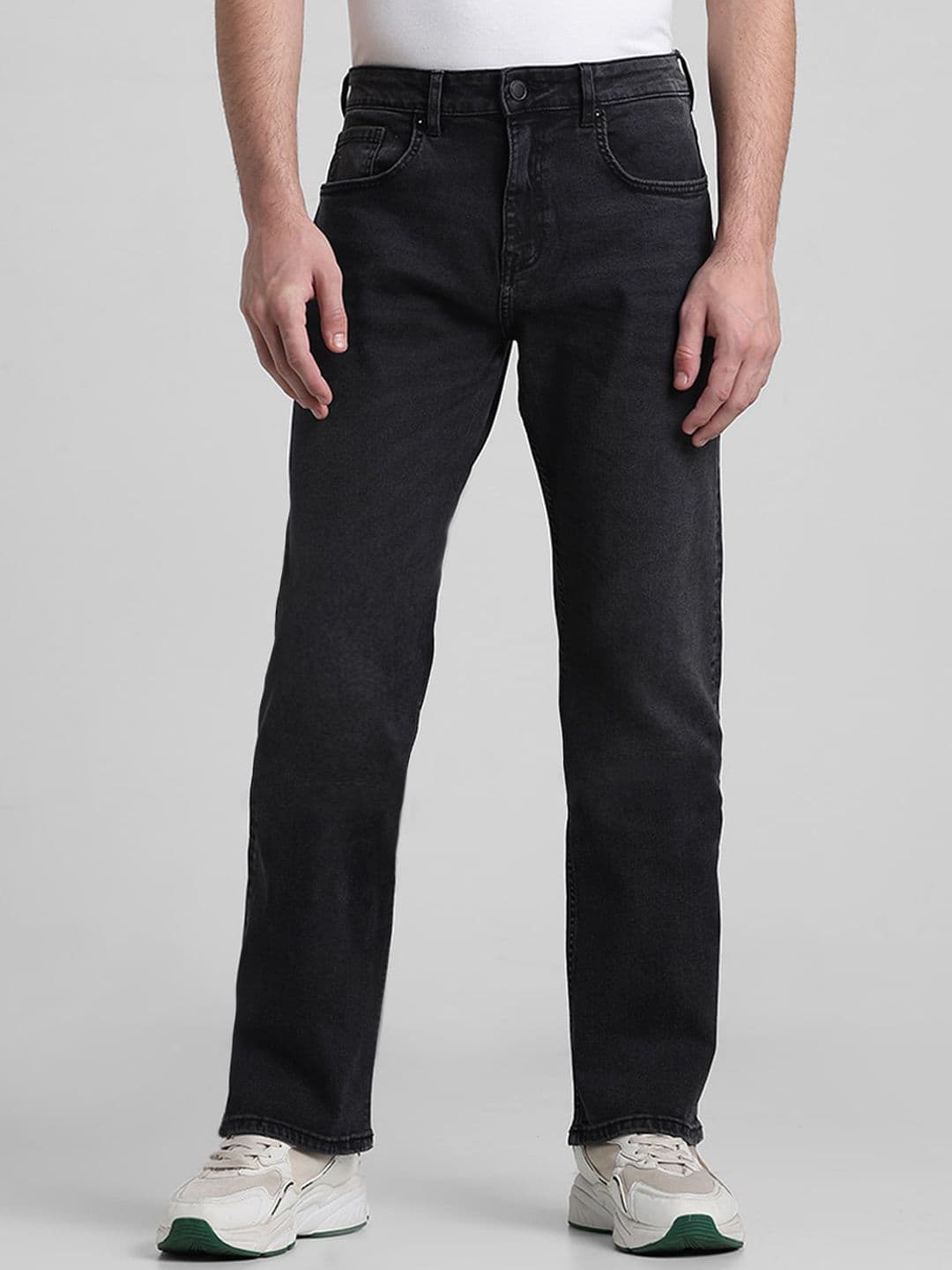 Jack & Jones Men Mid-Rise Ray Bootcut Light Fade Stretchable Jeans - view 1
