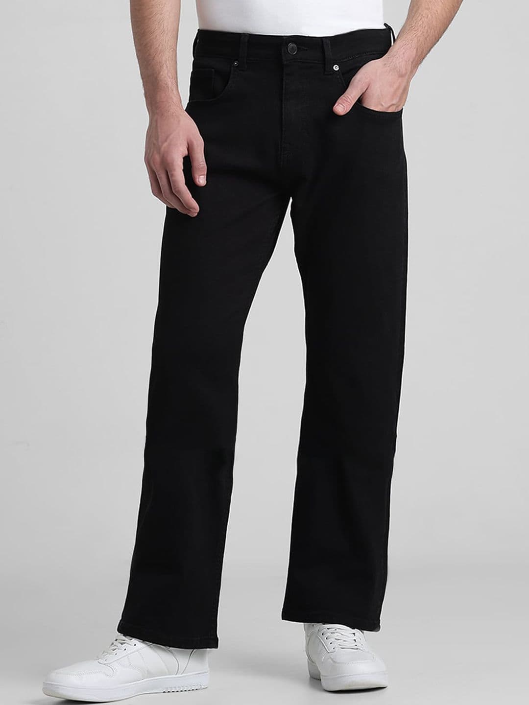 Jack & Jones Men Bootcut Mid-Rise Clean Look Stretchable Jeans - view 1