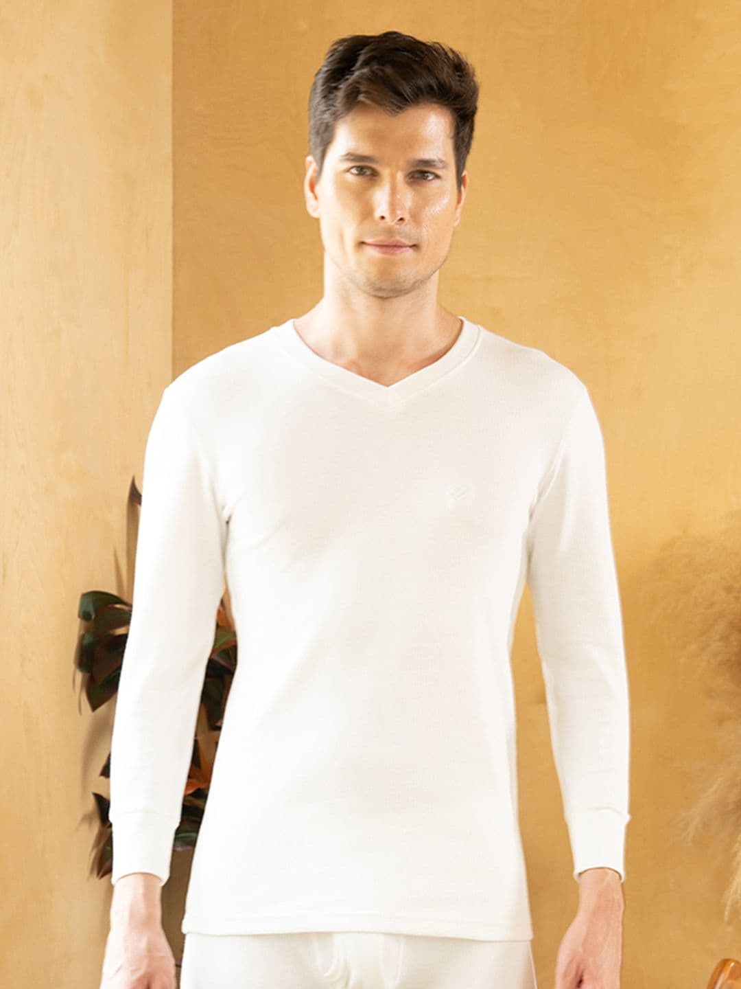 ONN V-Neck Cotton Thermal Top - view 1