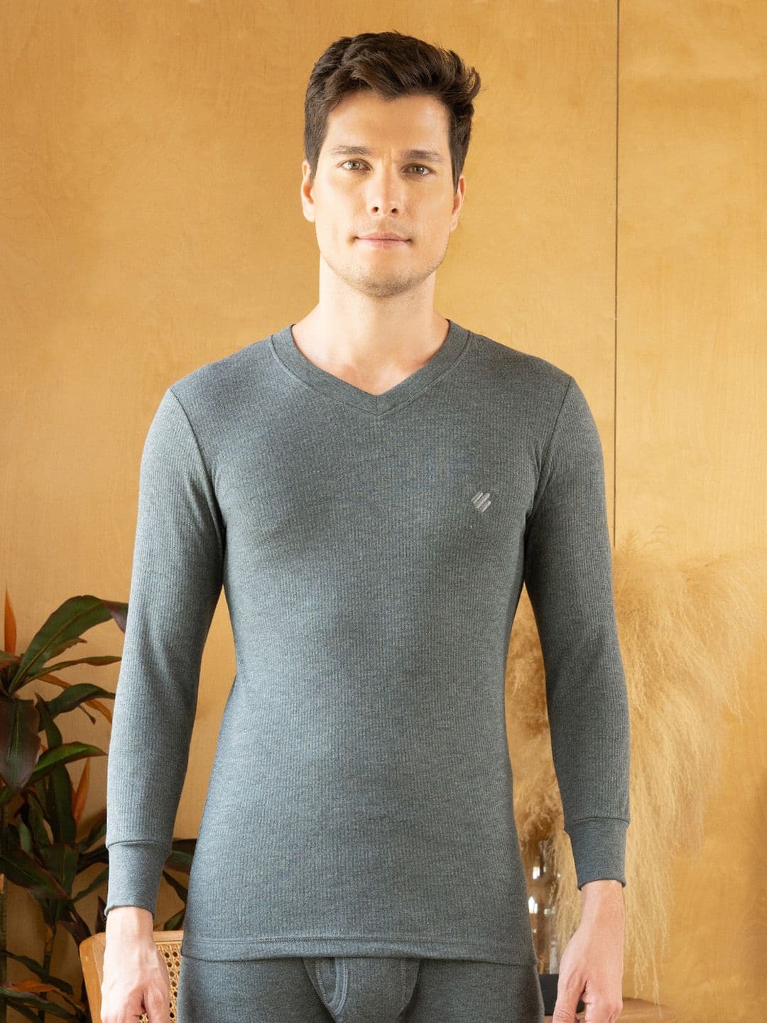 ONN V-Neck Cotton Thermal Top - view 1