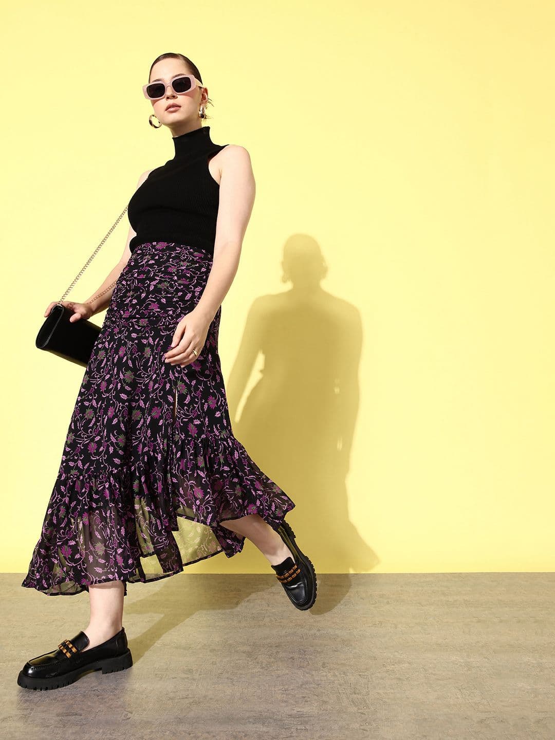 QUIERO Women Floral Printed A-Line Maxi Skirt - view 1
