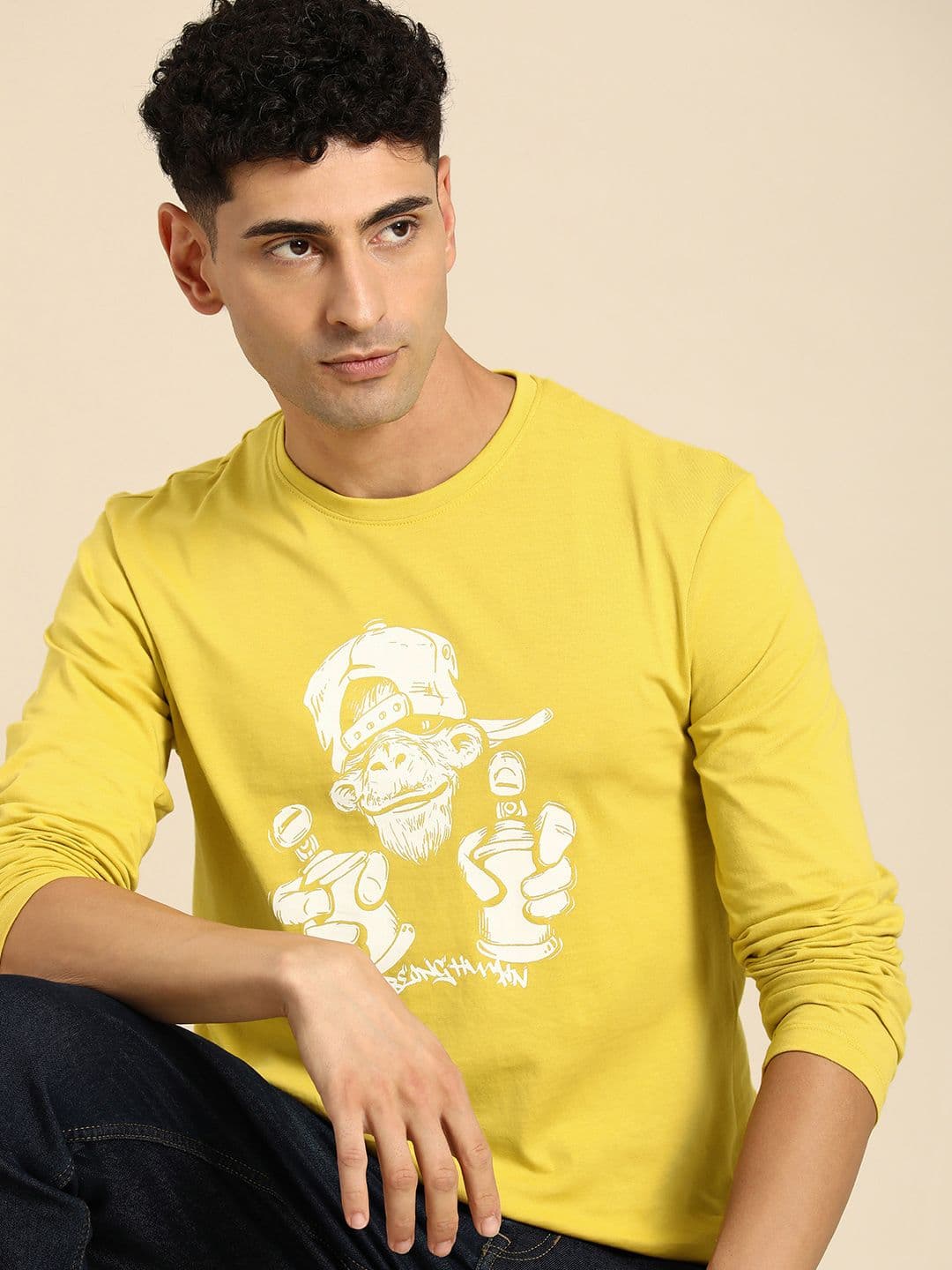 Being Human Men Graphic & Brand Logo Print Pure Cotton T-shirt - view 1