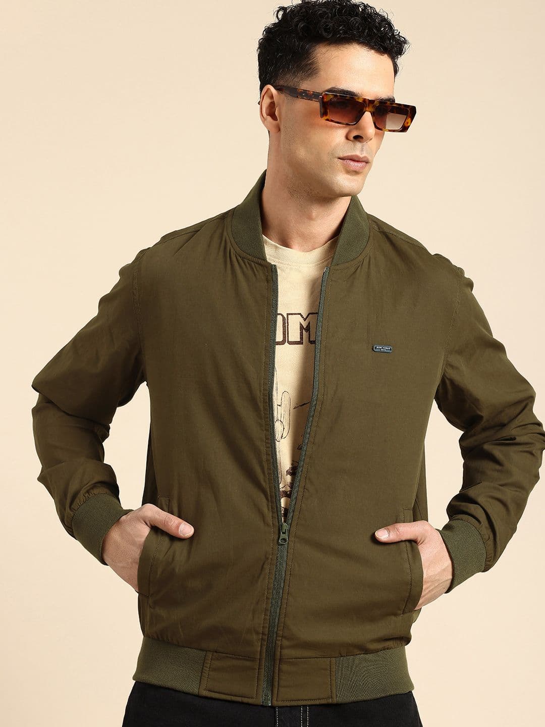 Being Human Stand Collar Bomber Jacket - view 1