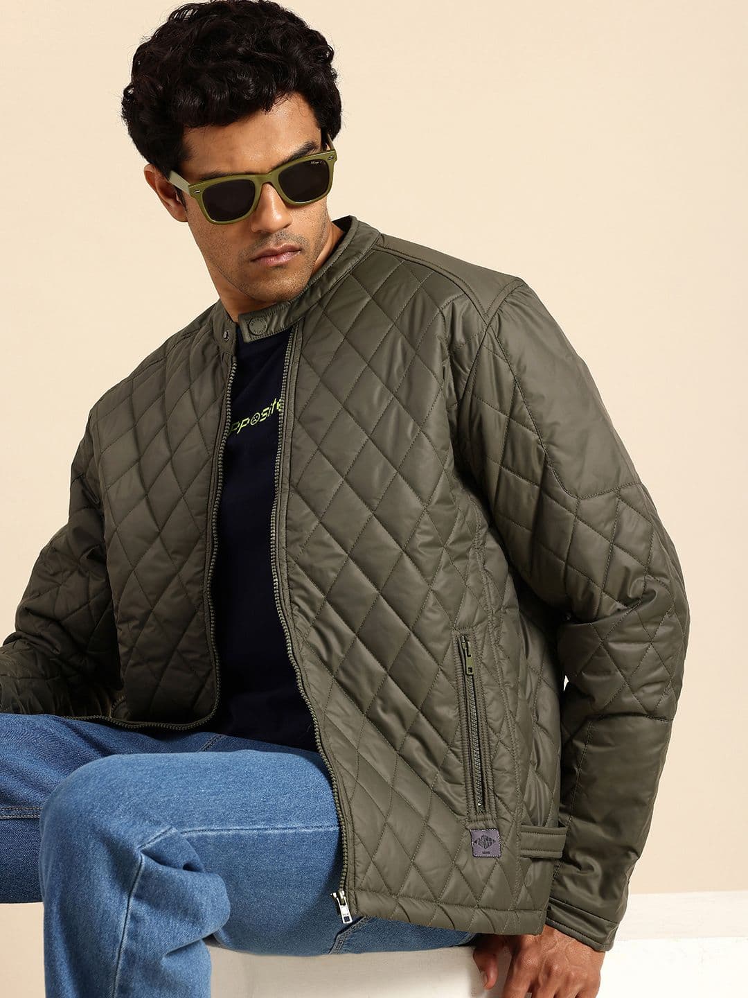 Being Human Double Collar Quilted Jacket - view 1