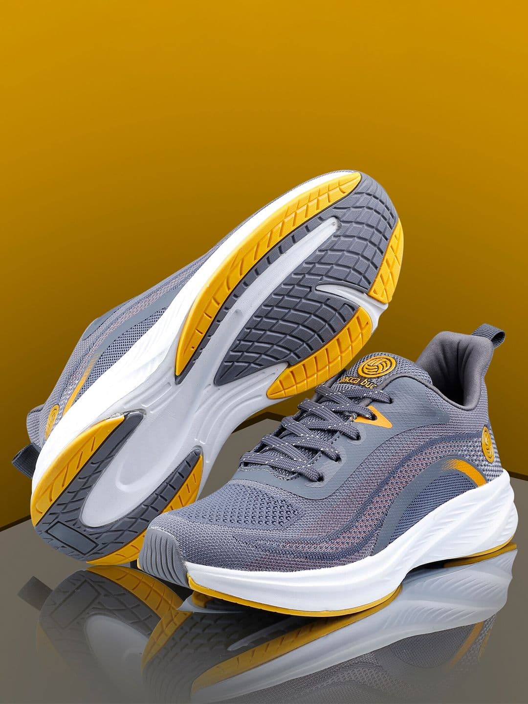bacca bucci Men Grey Mesh Running Shoes - view 1