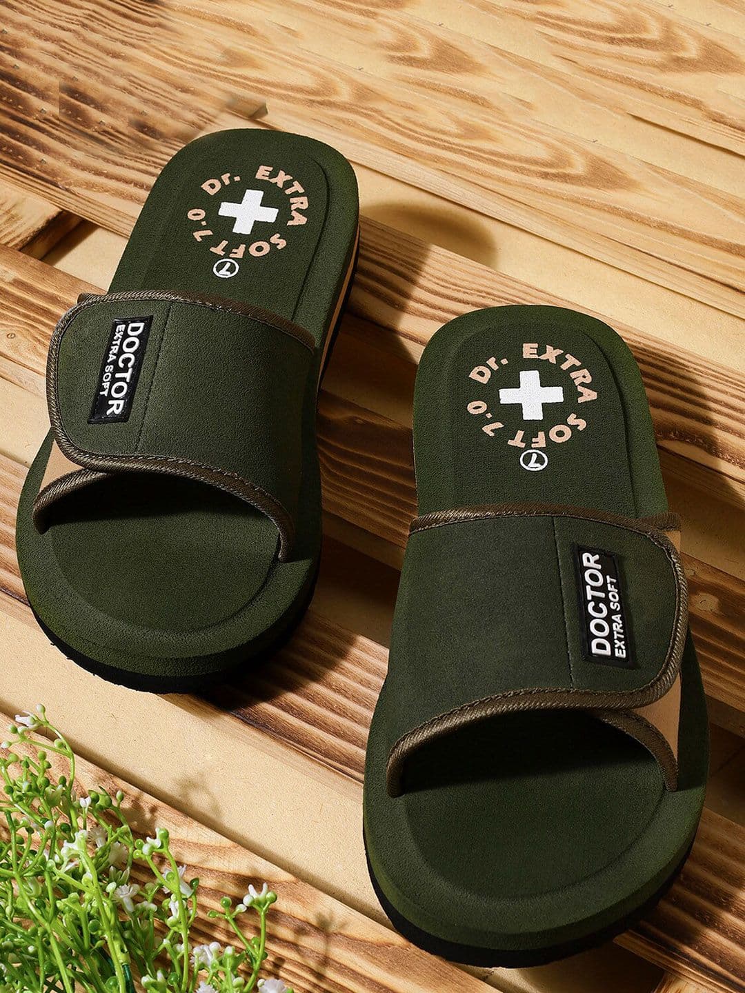 DOCTOR EXTRA SOFT Men Orthopedic Sliders With Velcro Strap - view 1