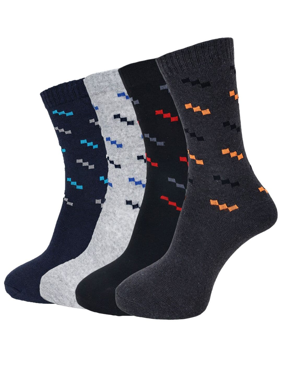Dollar Socks Men Pack Of 4 Patterned Calf-Length Socks - view 1