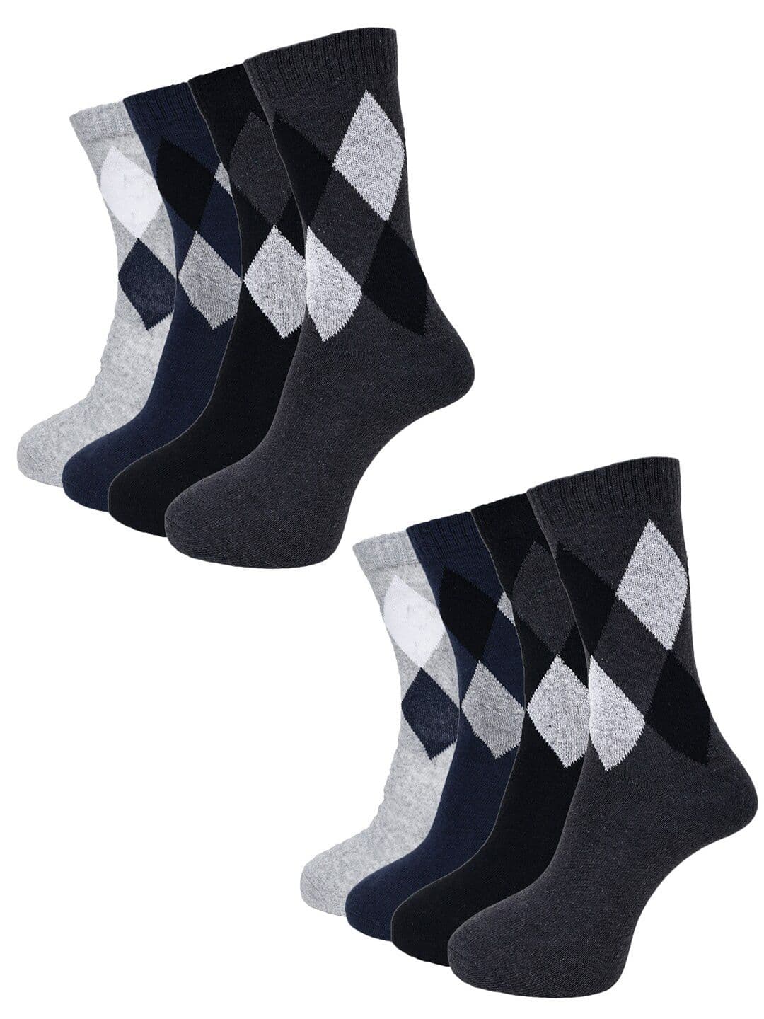 Dollar Socks Men Pack of 8 Above Ankle Length Patterned Socks - view 1