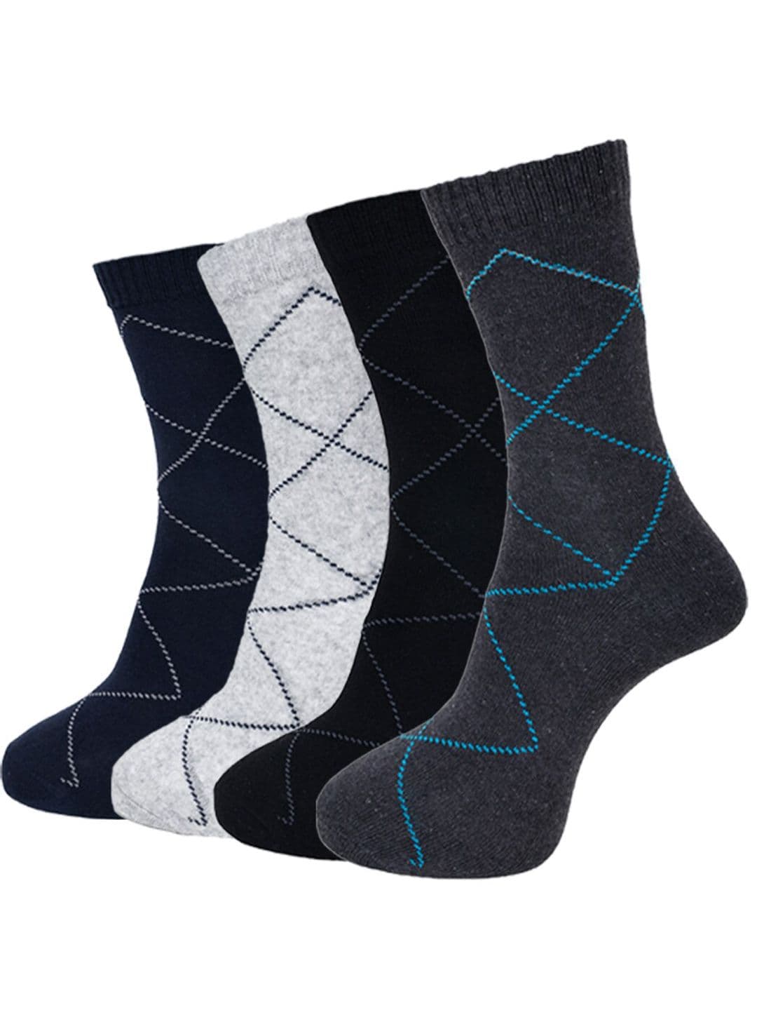 Dollar Socks Men Pack Of 4 Patterned Above Ankle-Length Socks - view 1