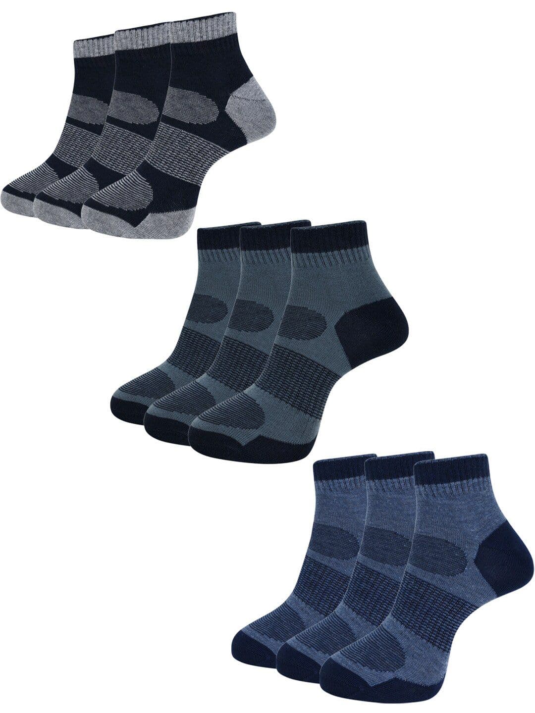 Dollar Socks Men Pack Of 9 Assorted Ankle Length Socks - view 1