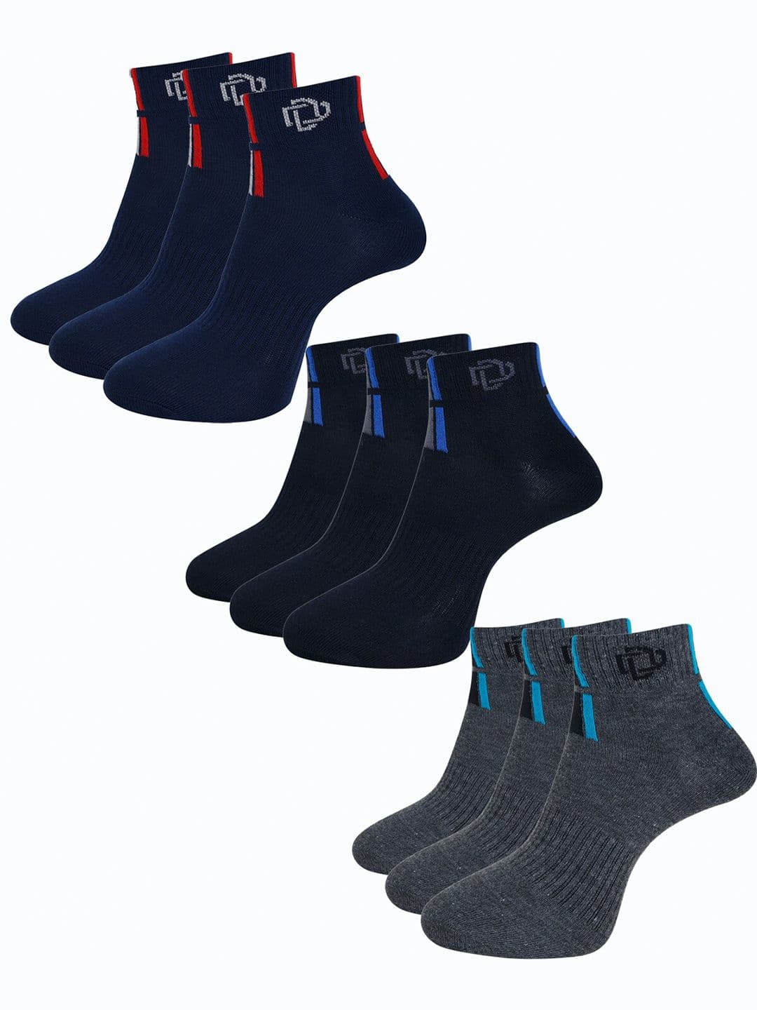 Dollar Socks Men Pack Of 9 Ankle Length Socks - view 1