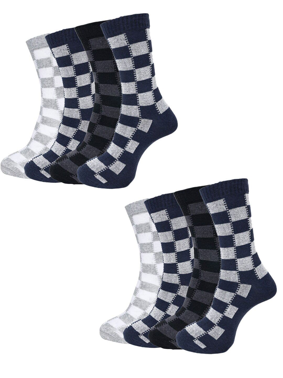 Dollar Socks Men Pack Of 8 Patterned Above Ankle-Length Socks - view 1