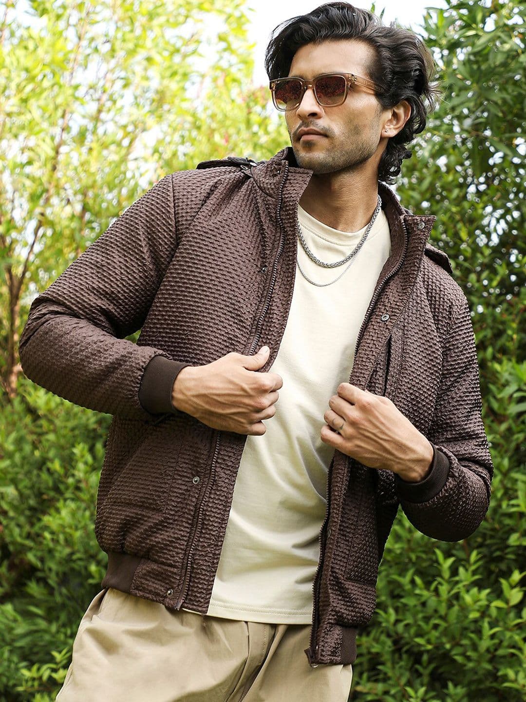 CAHOOT Self Design Hooded Windcheater Bomber Jacket - view 1