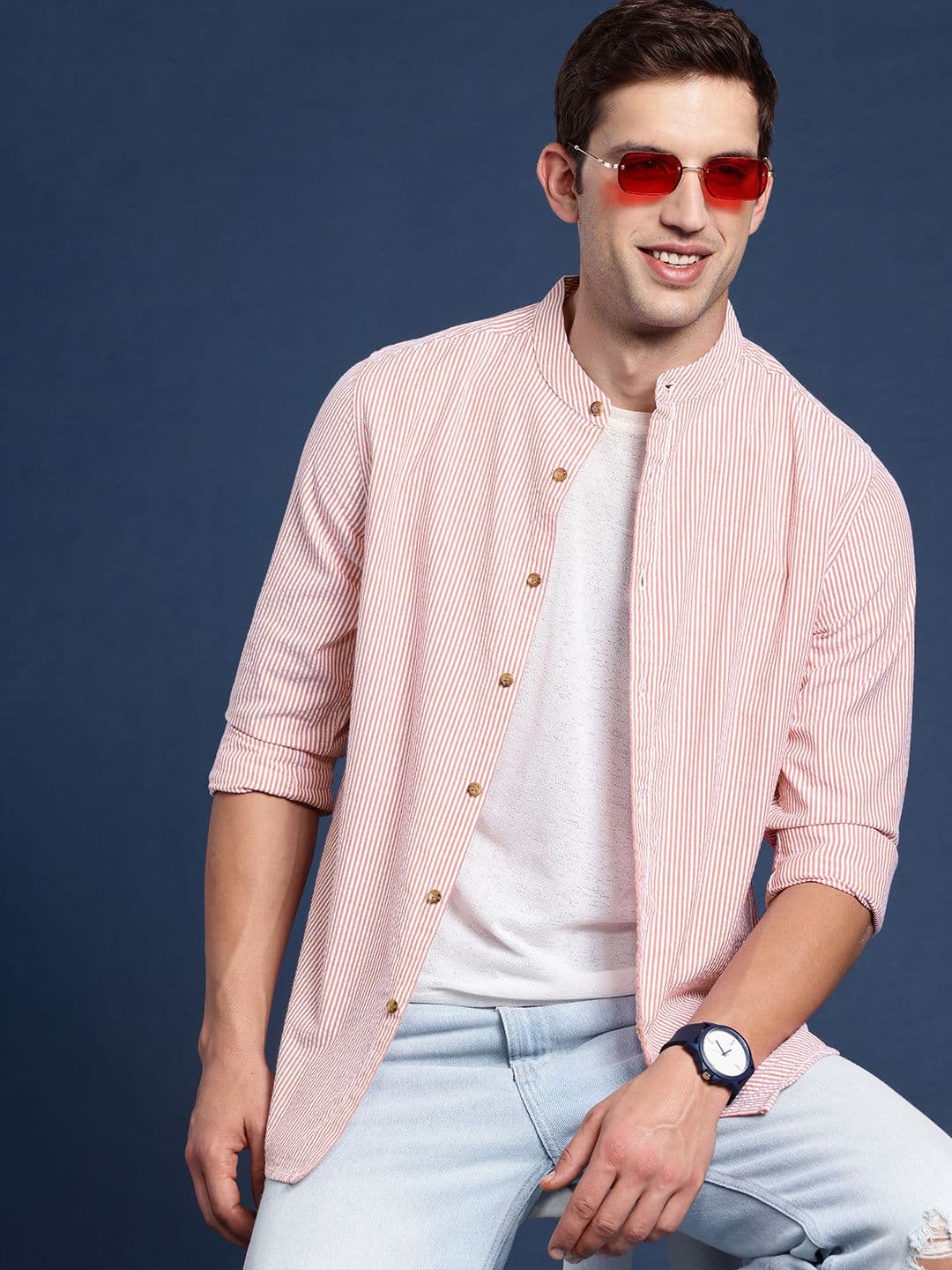 Mast & Harbour Men Striped Casual Shirt - view 1