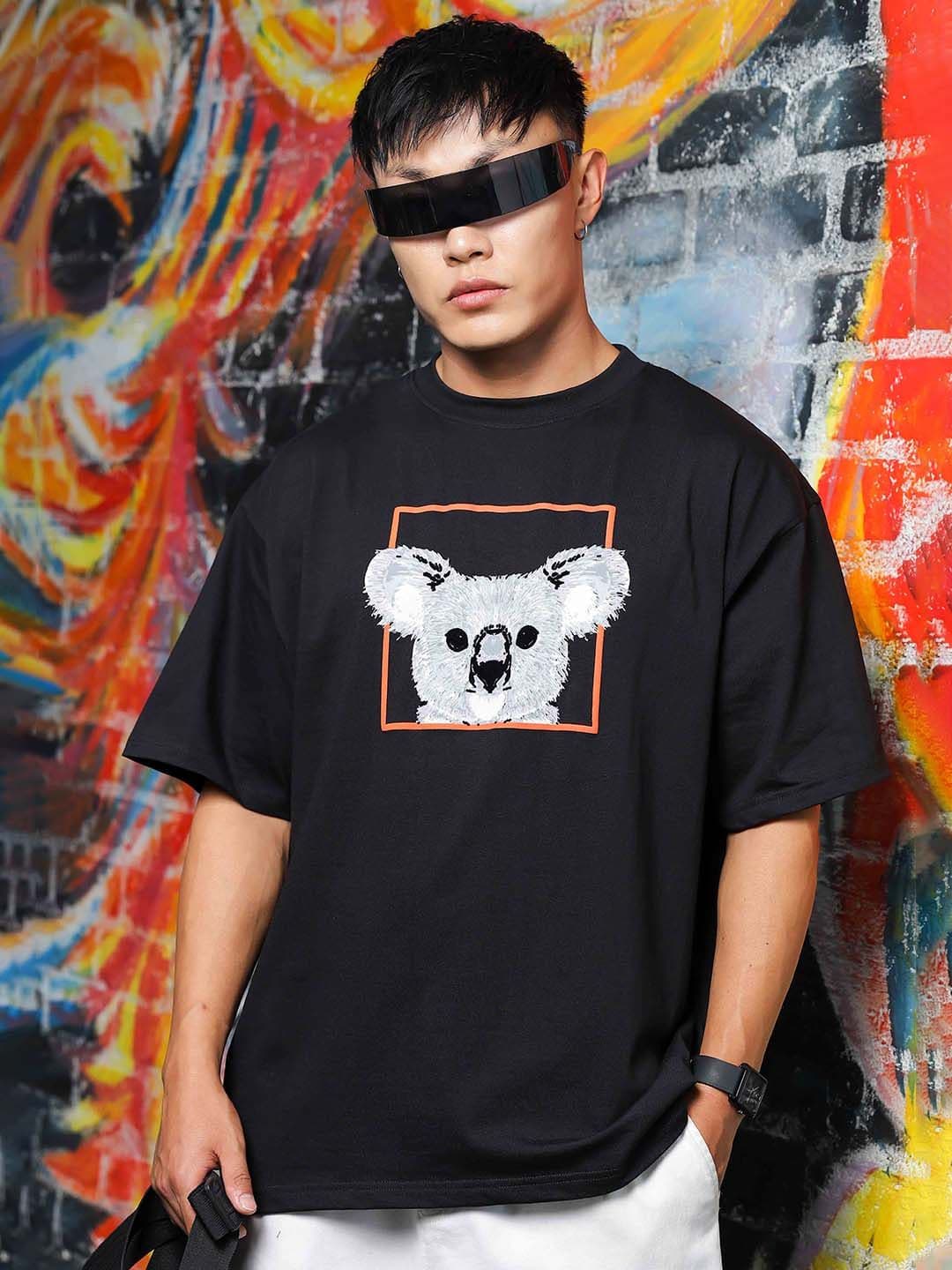 House of Koala Graphic Printed Drop Shoulder Oversized T-Shirt - view 1