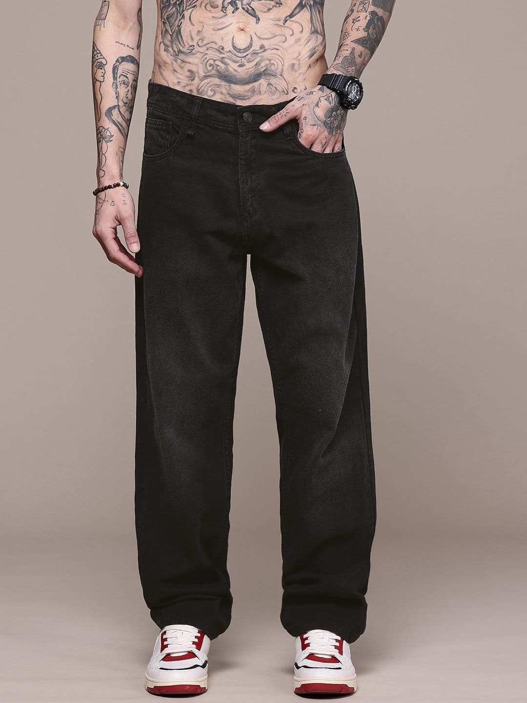 The Roadster Life Co. Men Pure Cotton Straight Fit Light Fade Jeans - view 1