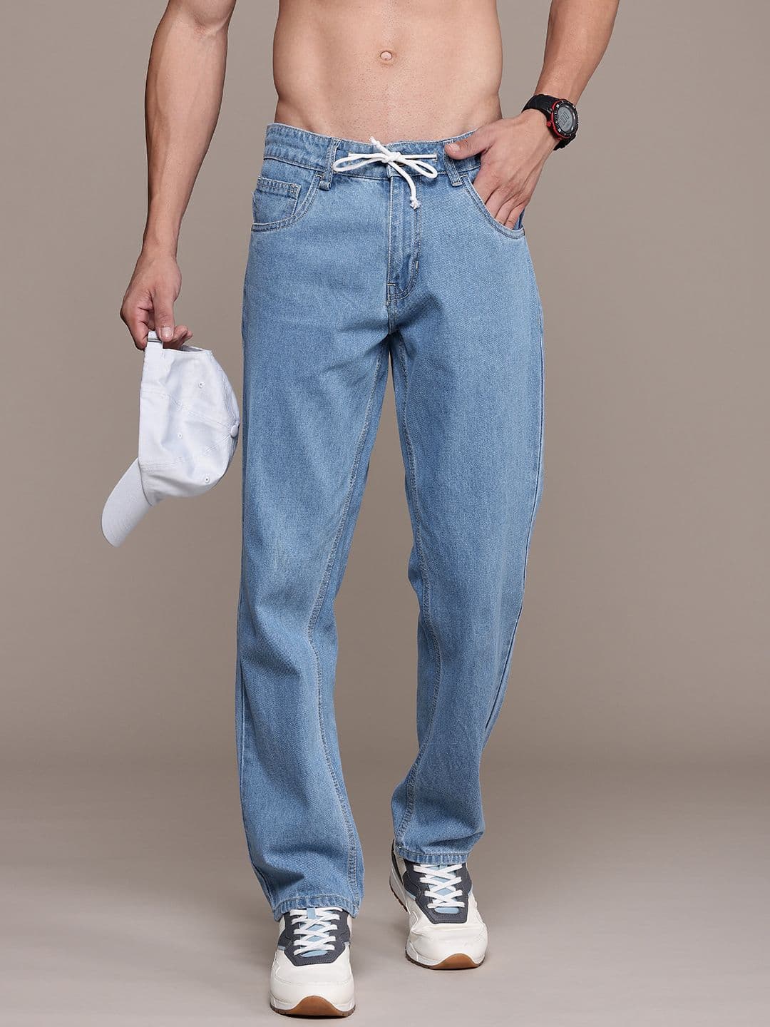 The Roadster Life Co. Men Pure Cotton Relaxed Fit Light Fade Jeans - view 1