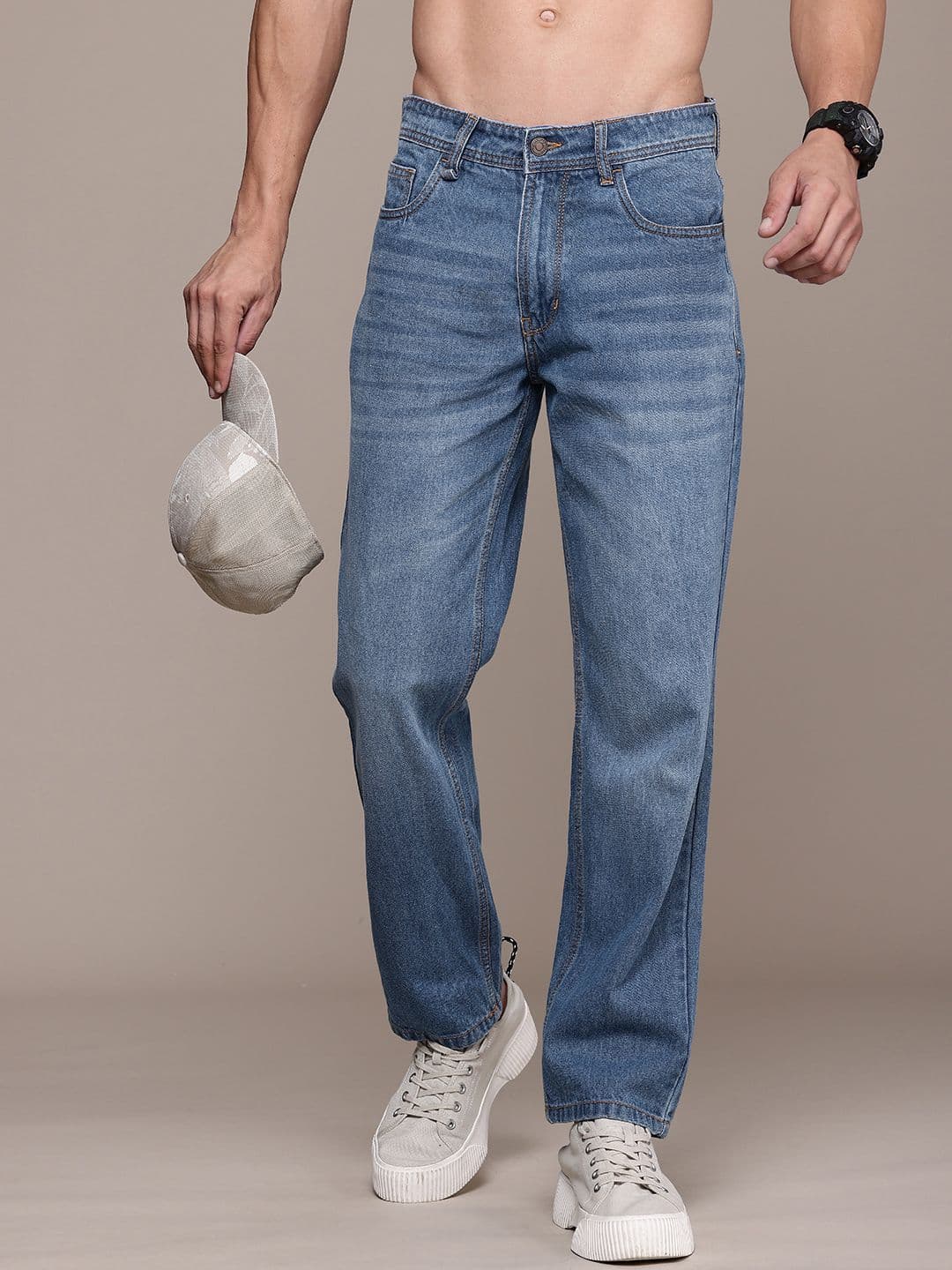 The Roadster Life Co.Men Light Fade Pure Cotton Non Stretchable Jeans - view 1
