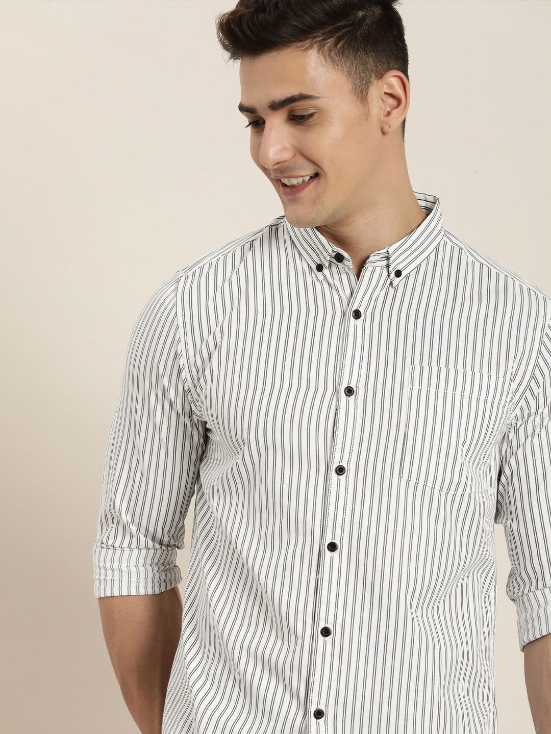 HERE&NOW Men Slim Fit Striped Casual Shirt - view 1