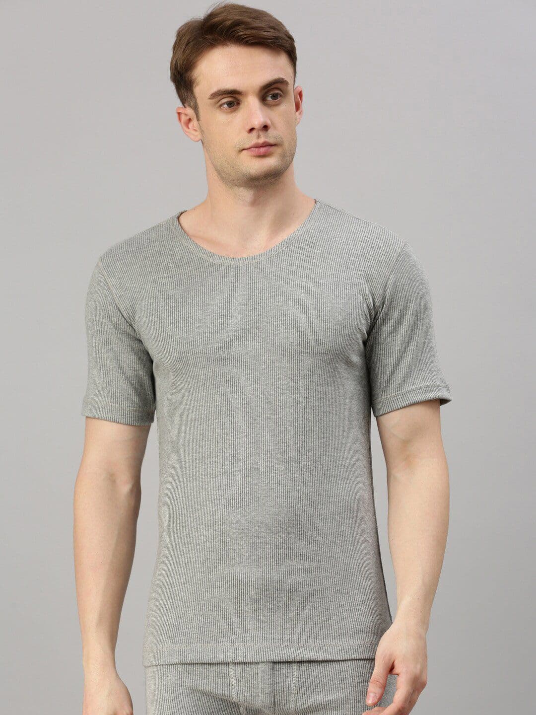 Zoiro Ribbed Round Neck Cotton Thermal Vests - view 1
