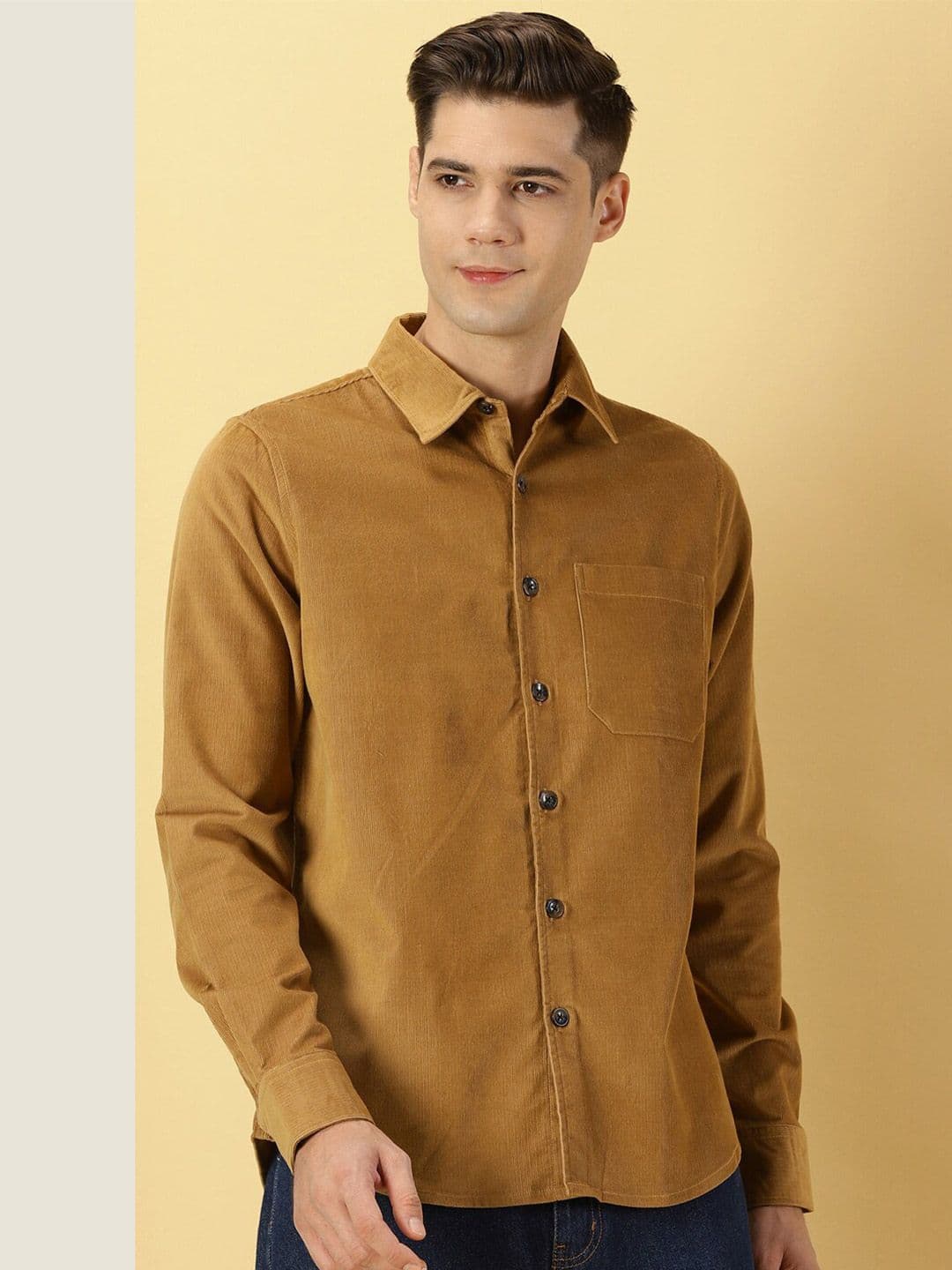 Thomas Scott Premium Slim Fit Corduroy Casual Shirt - view 1