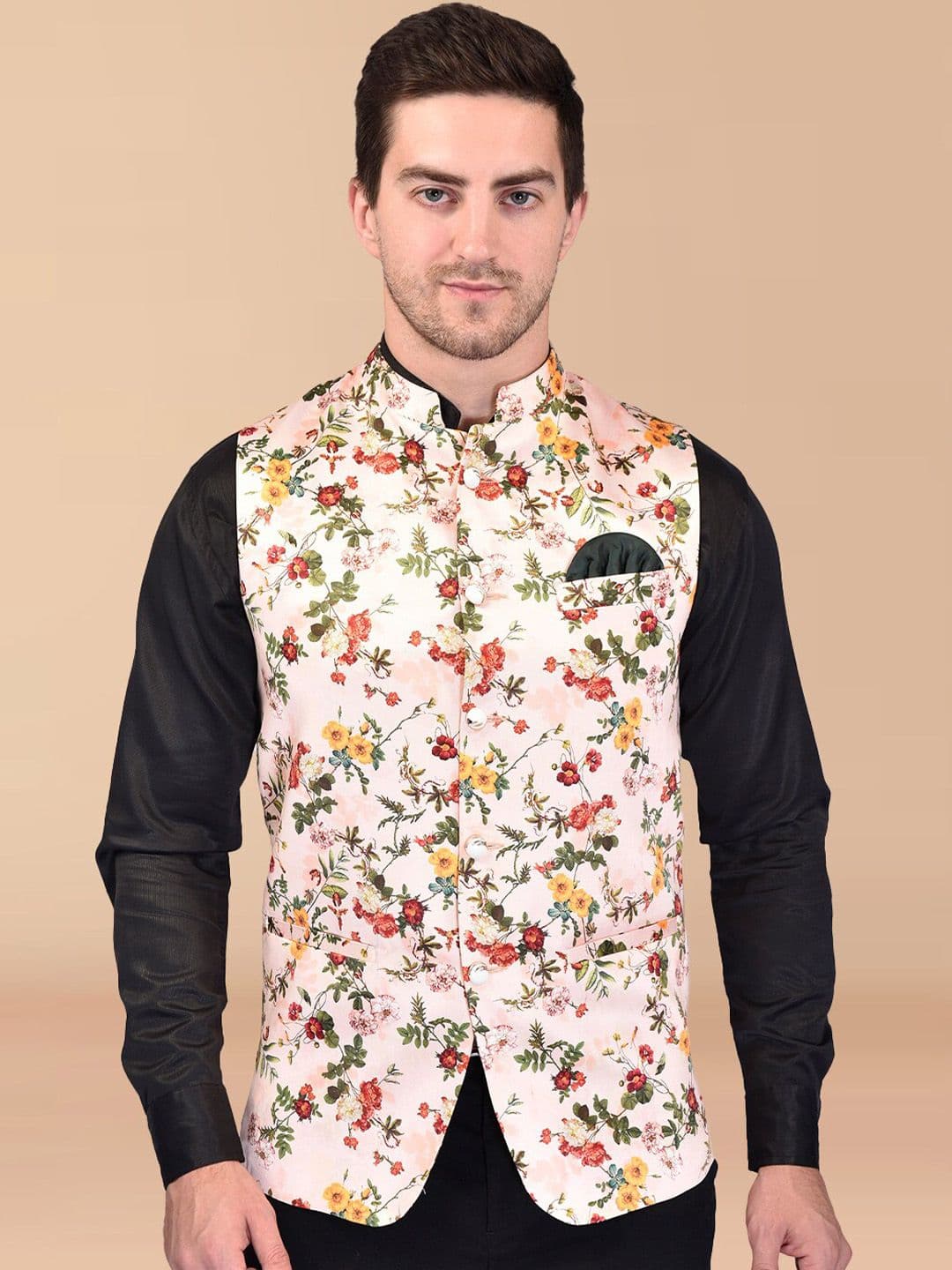 PRINTCULTR Printed Nehru Jacket - view 1