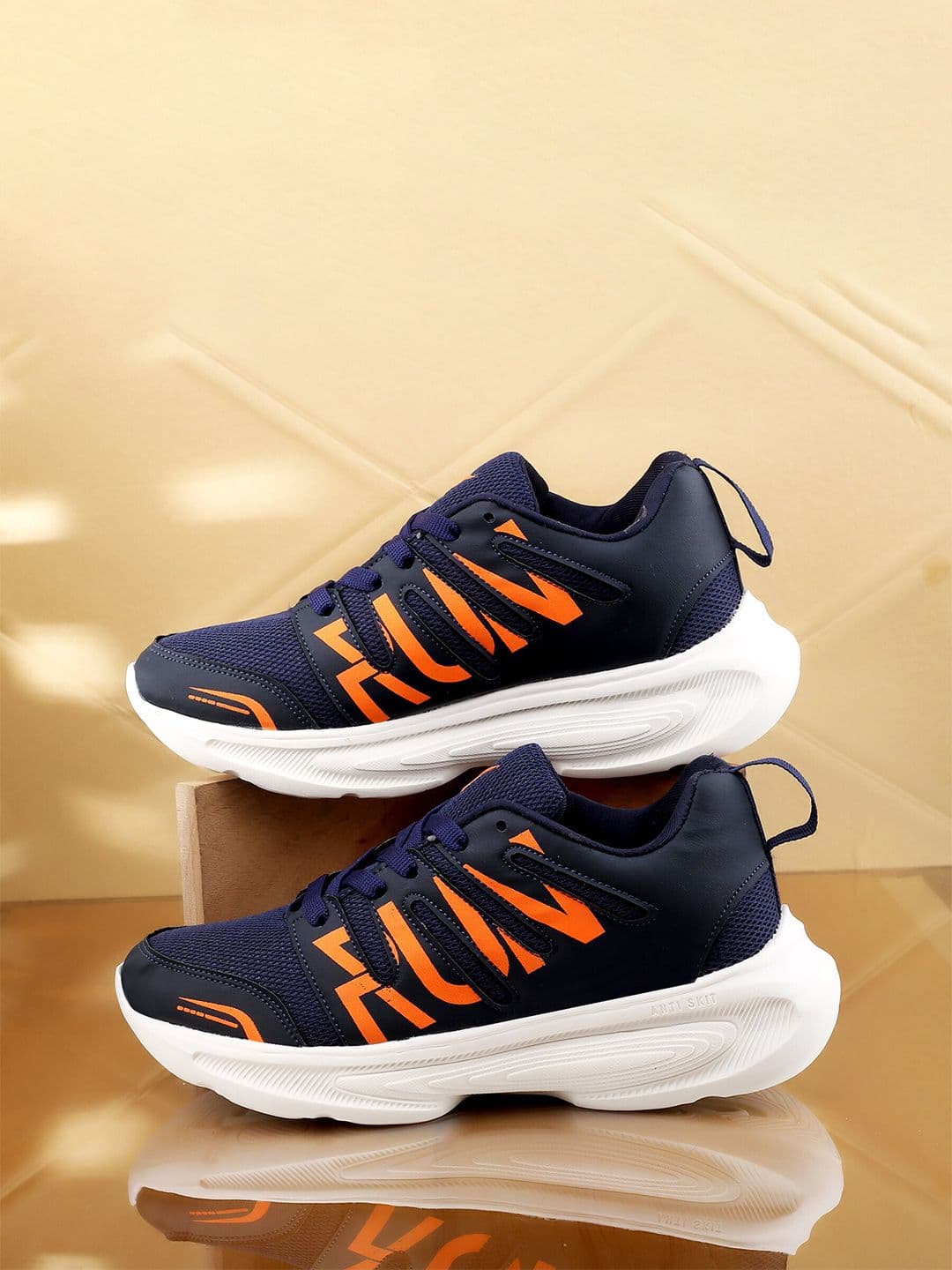 KRAASA Men Blue Mesh Running Sports Shoes - view 1