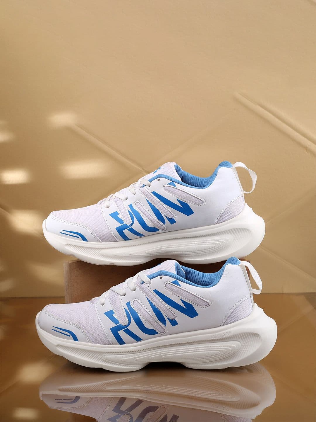 KRAASA Men Blue Mesh Running Sports Shoes - view 1