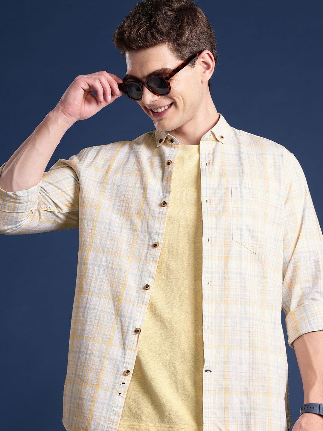 Mast & Harbour Men Standard Checked Casual Shirt - view 1