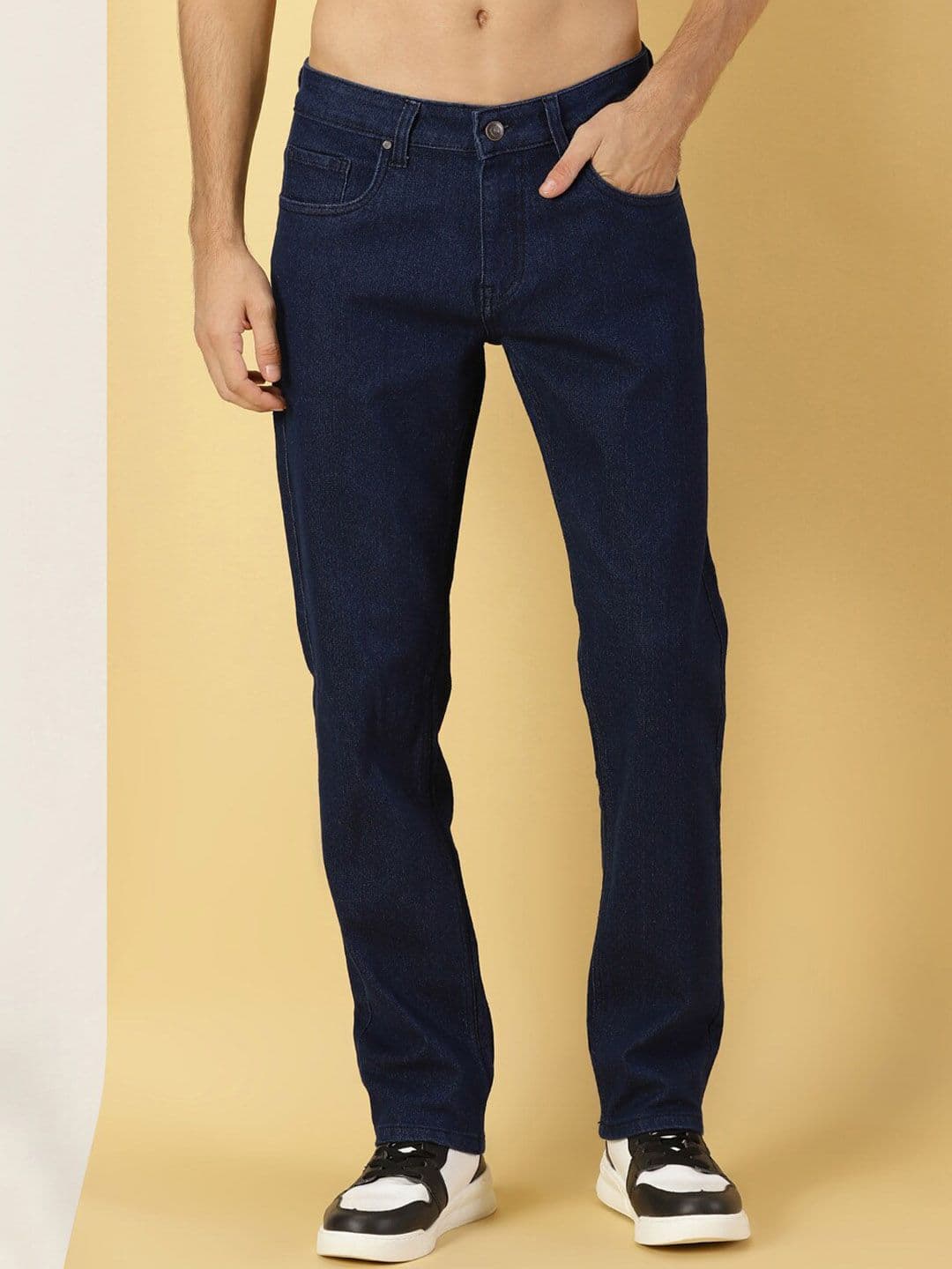 Thomas Scott Men Comfort Mid Rise Clean Look Stretchable Jeans - view 1